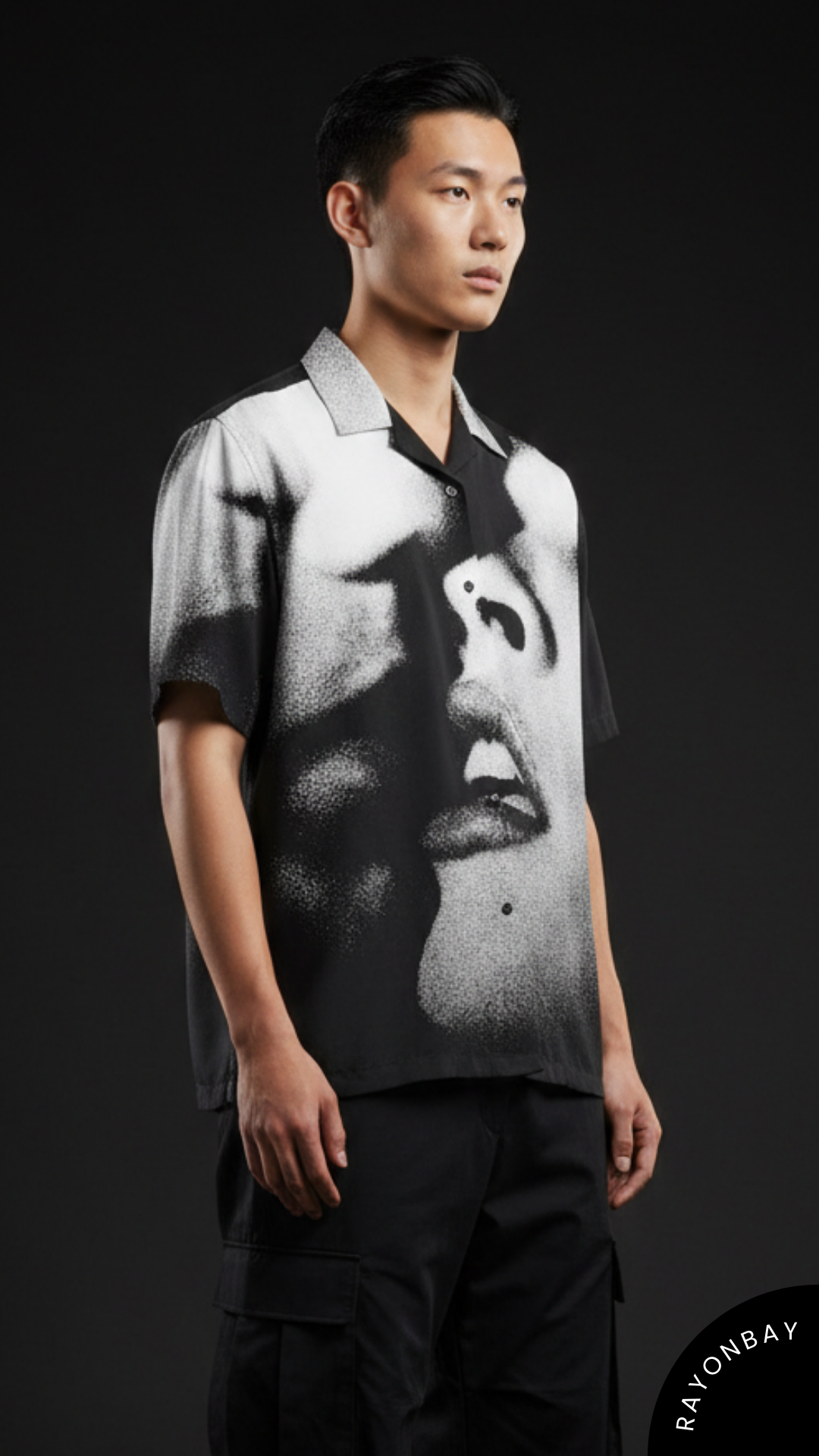 The Monochrome Kiss Active Aloha Shirt