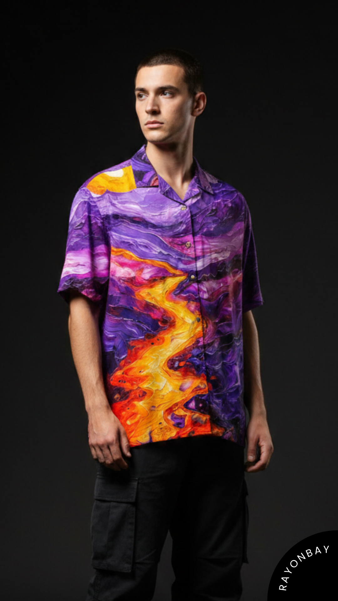 The Sunset Paint Art Aloha Shirt