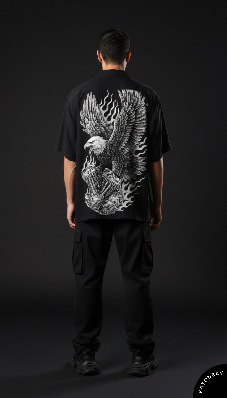 Chrome Talon Eagle Aloha Shirt