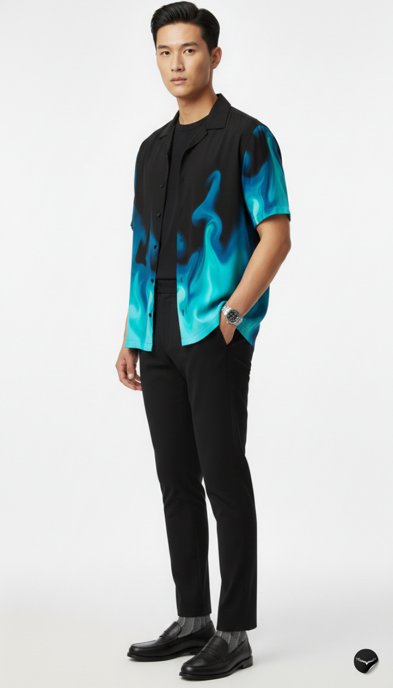 Frost Fire Aloha Shirt