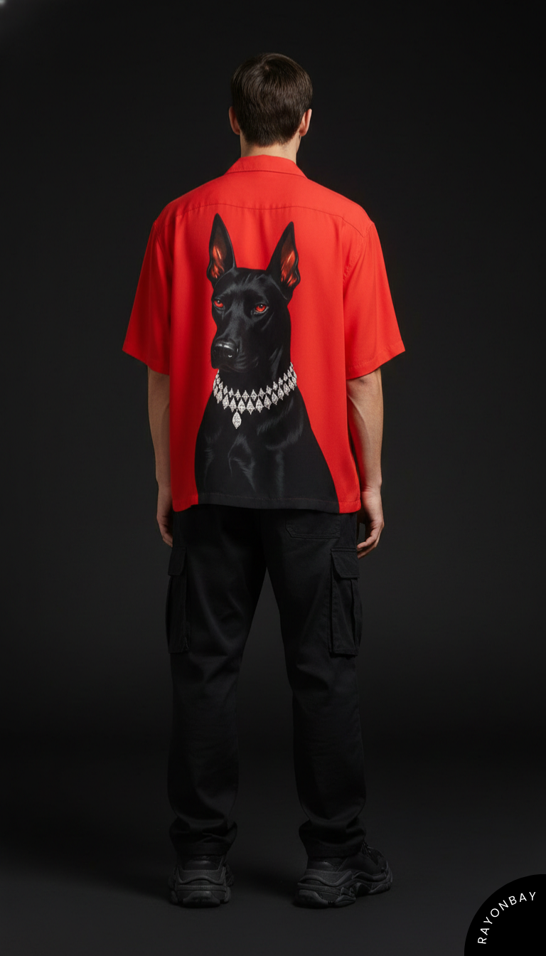 Diamond Doberman Aloha Shirt