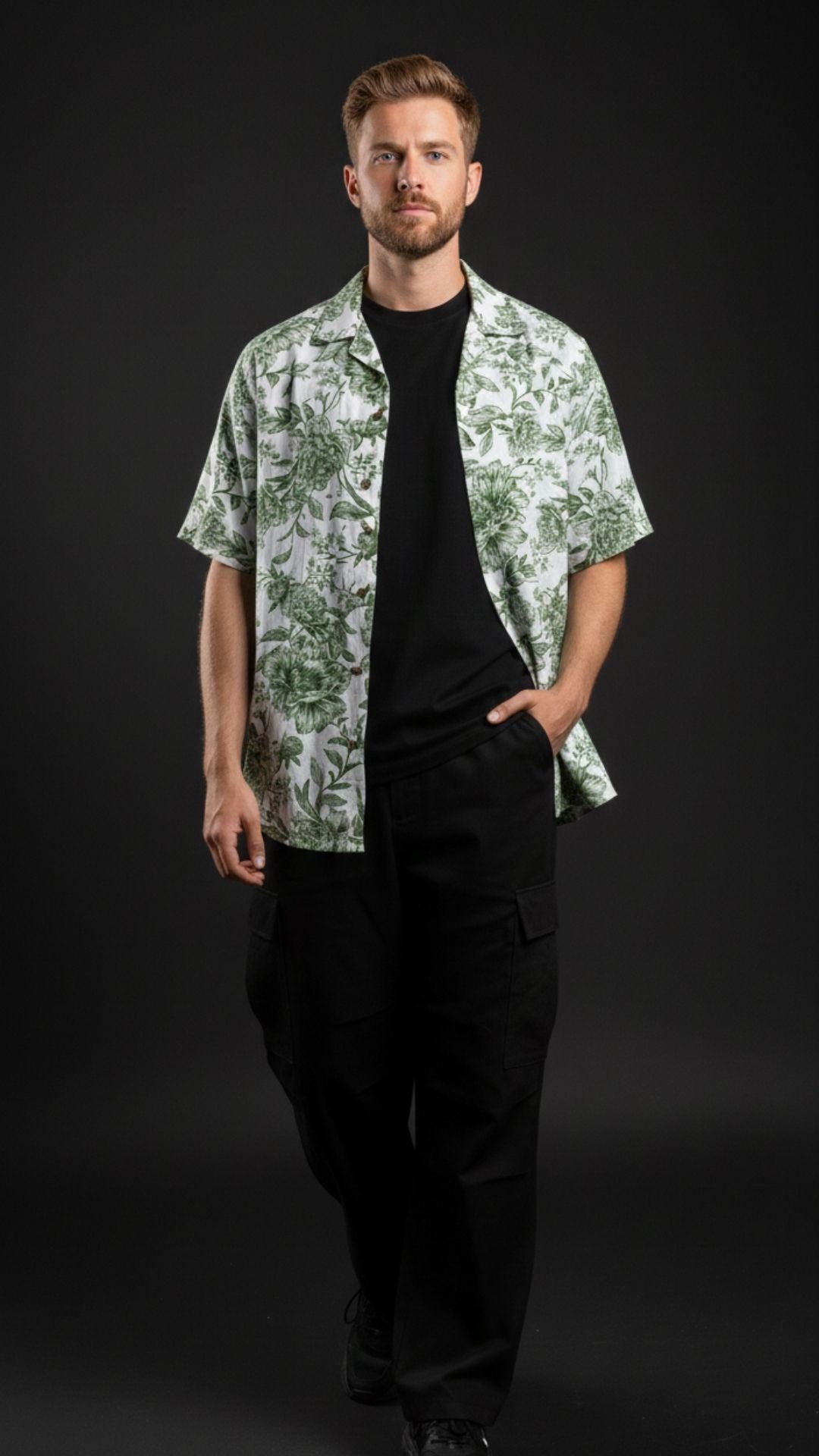 Garden Toile Aloha Shirt