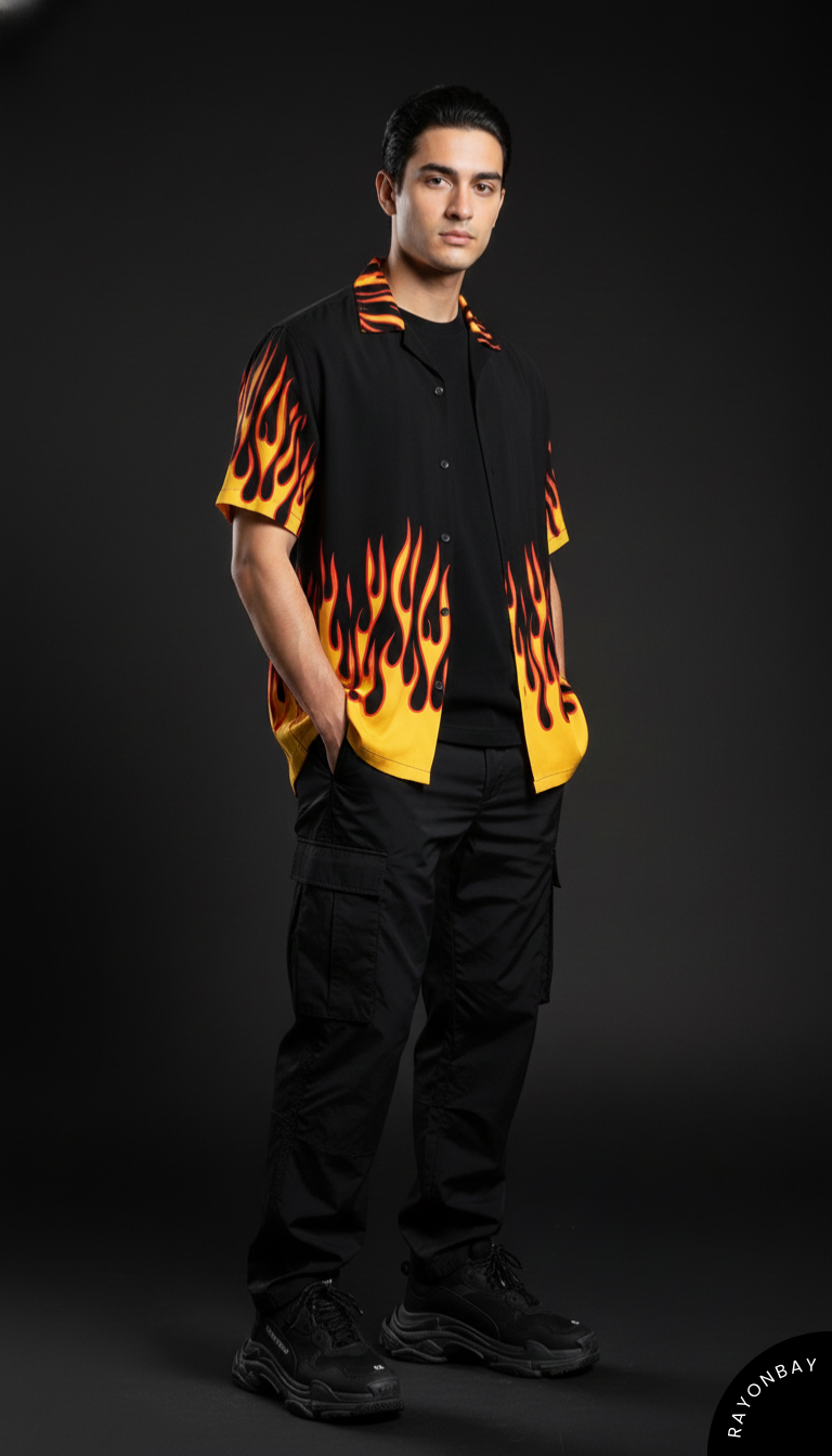 Solar Flare Aloha Shirt