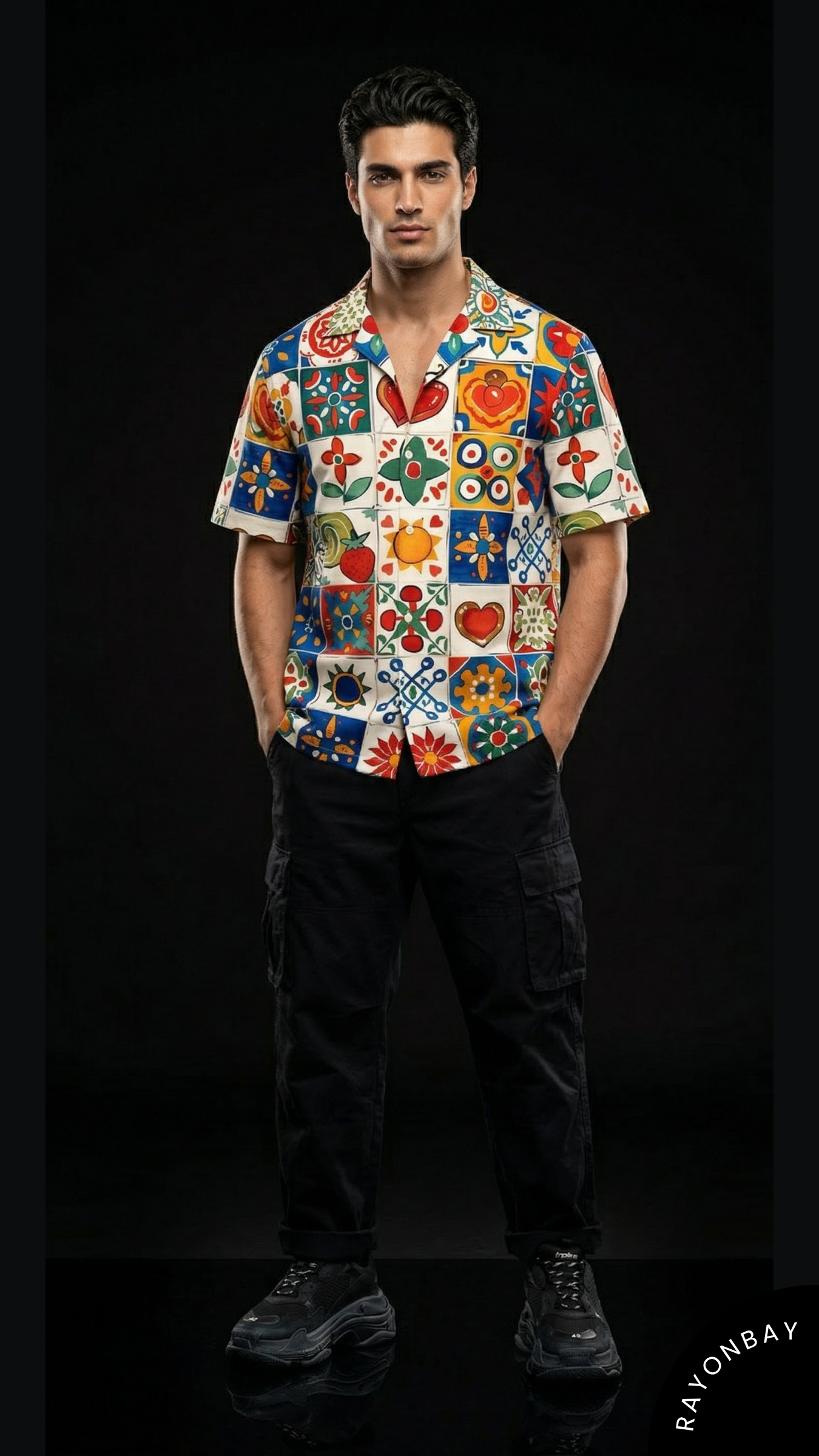 Majolica Heart Aloha Shirt