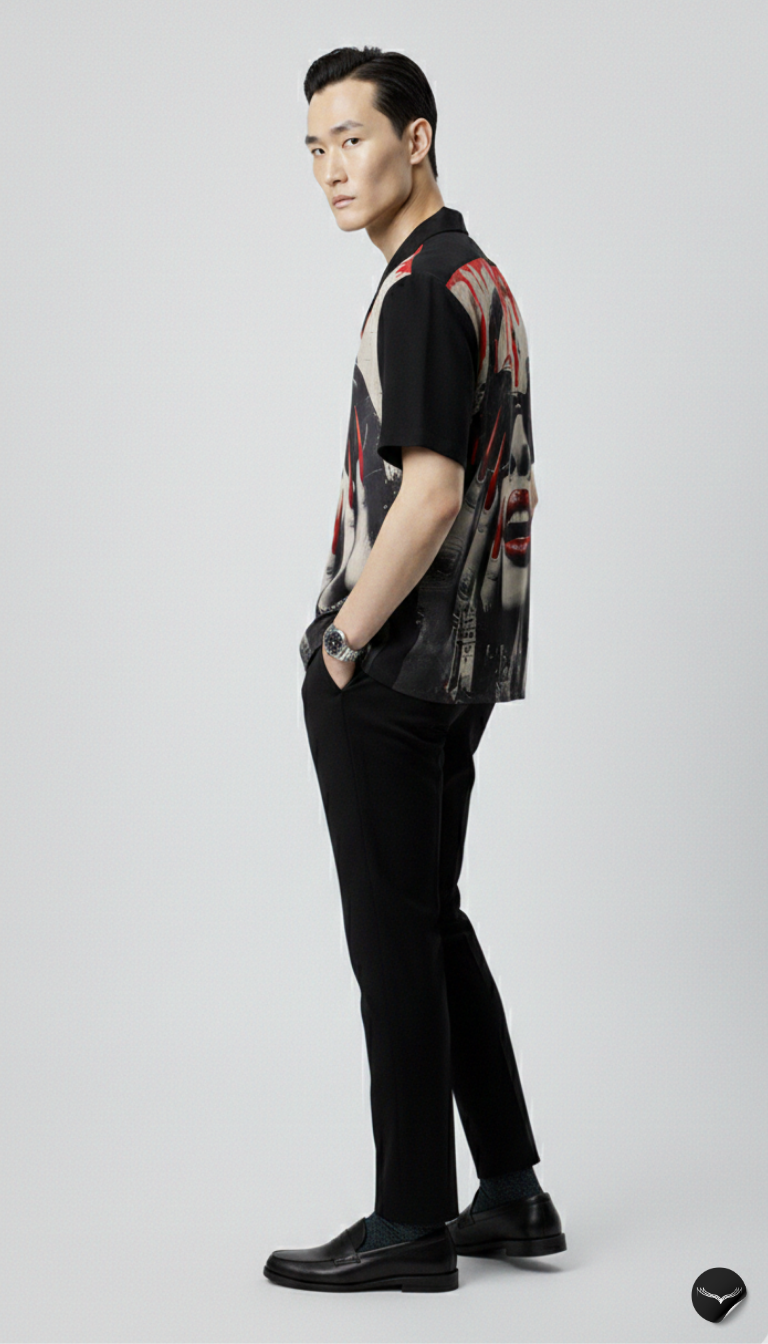 Midnight Noir Vampire Aloha Shirt