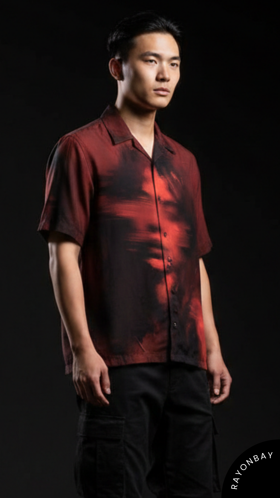 Crimson Silhouette Aloha Shirt