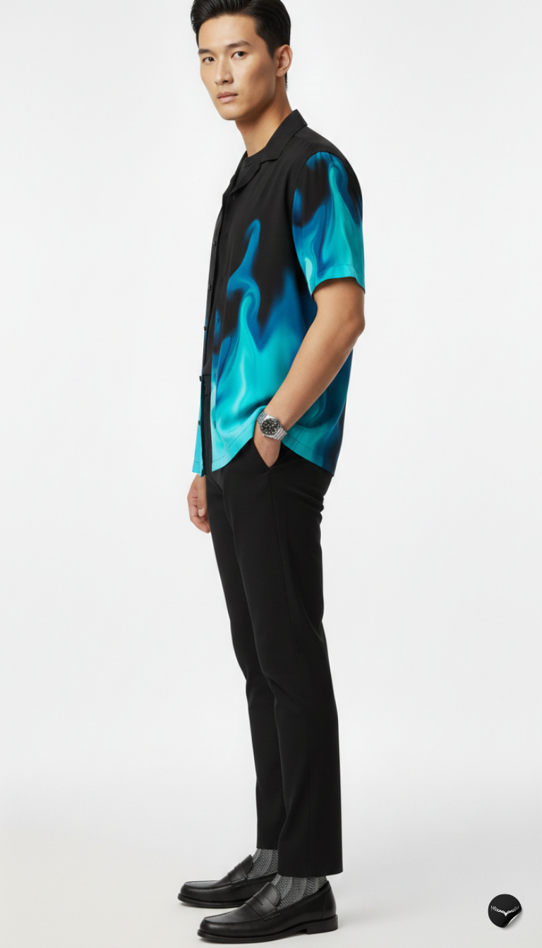 Frost Fire Aloha Shirt