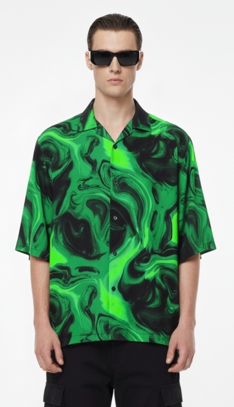 Green Ombre Liquid Shirt ( Pre book )
