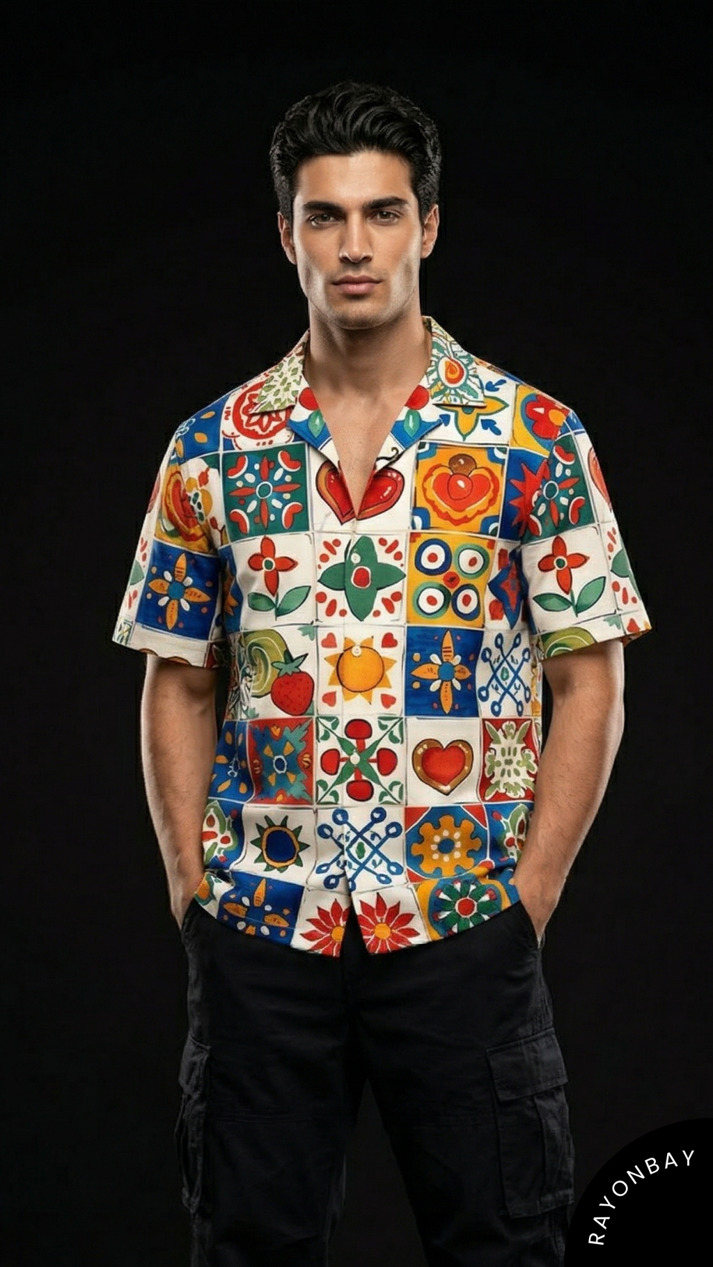 Majolica Heart Aloha Shirt