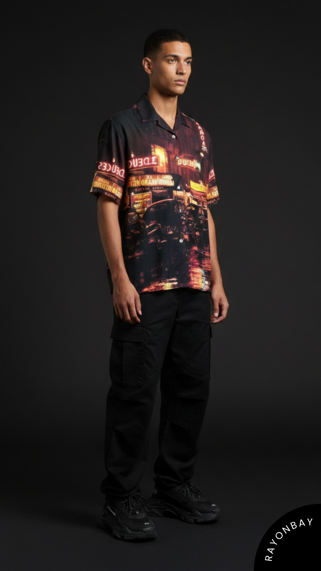 Midnight Neon Aloha Shirt