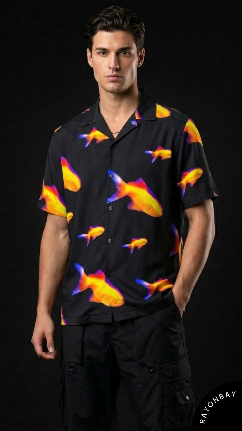 Neon Koi Aloha Shirt