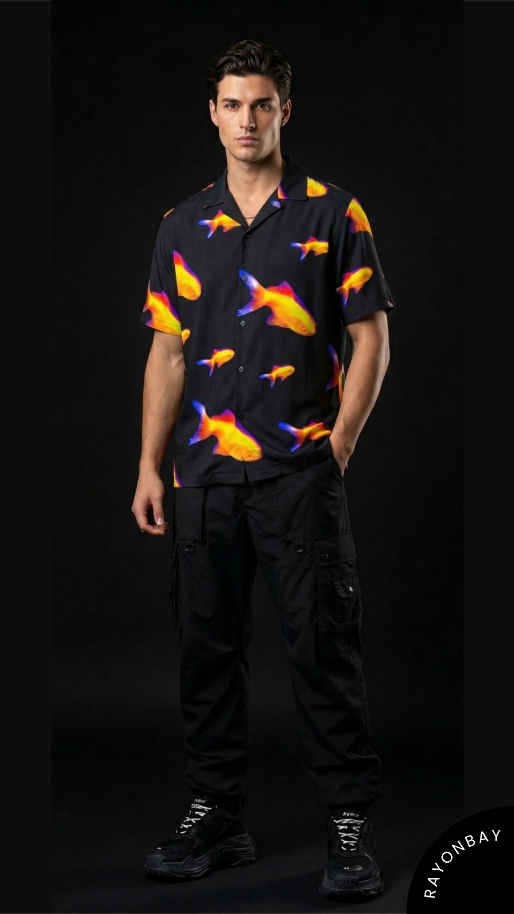 Neon Koi Aloha Shirt
