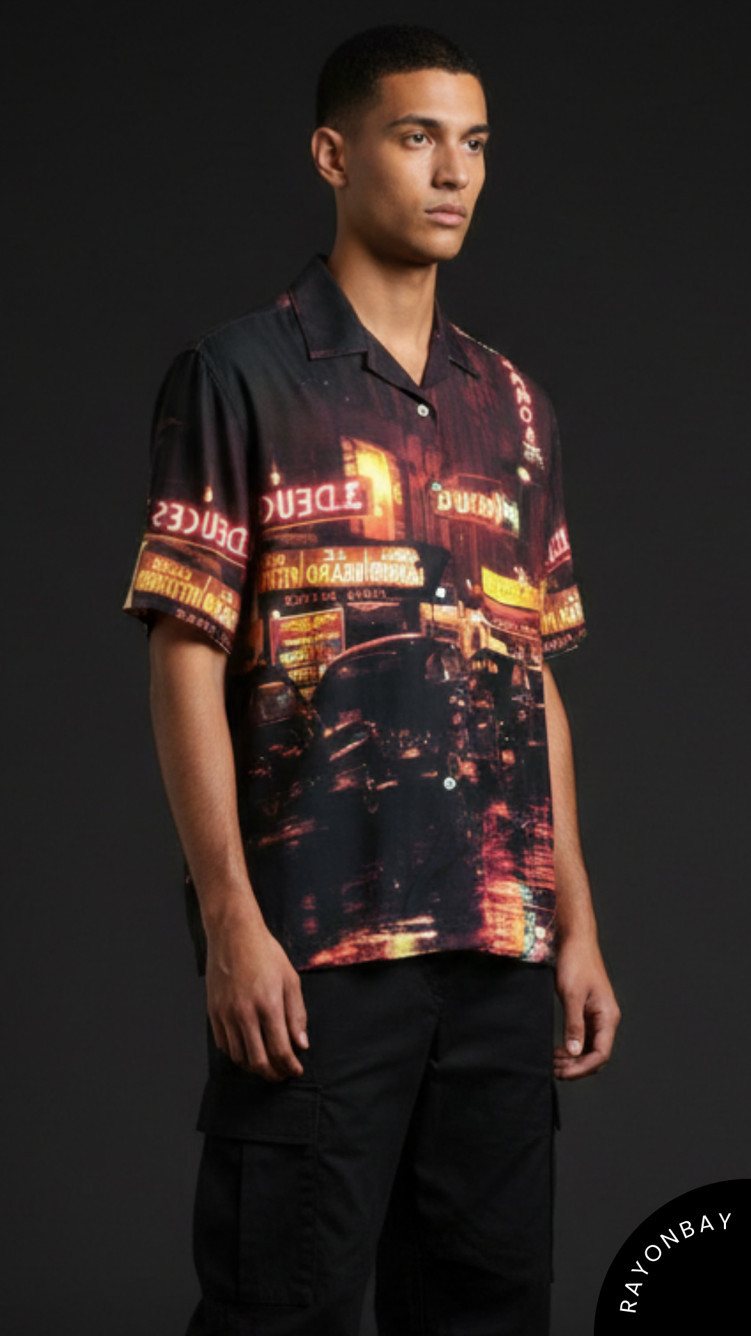 Midnight Neon Aloha Shirt