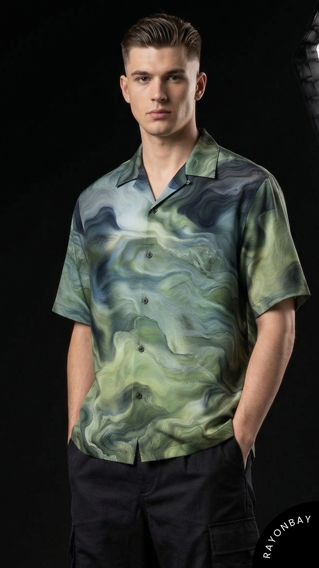 Moss Nebula Aloha Shirt