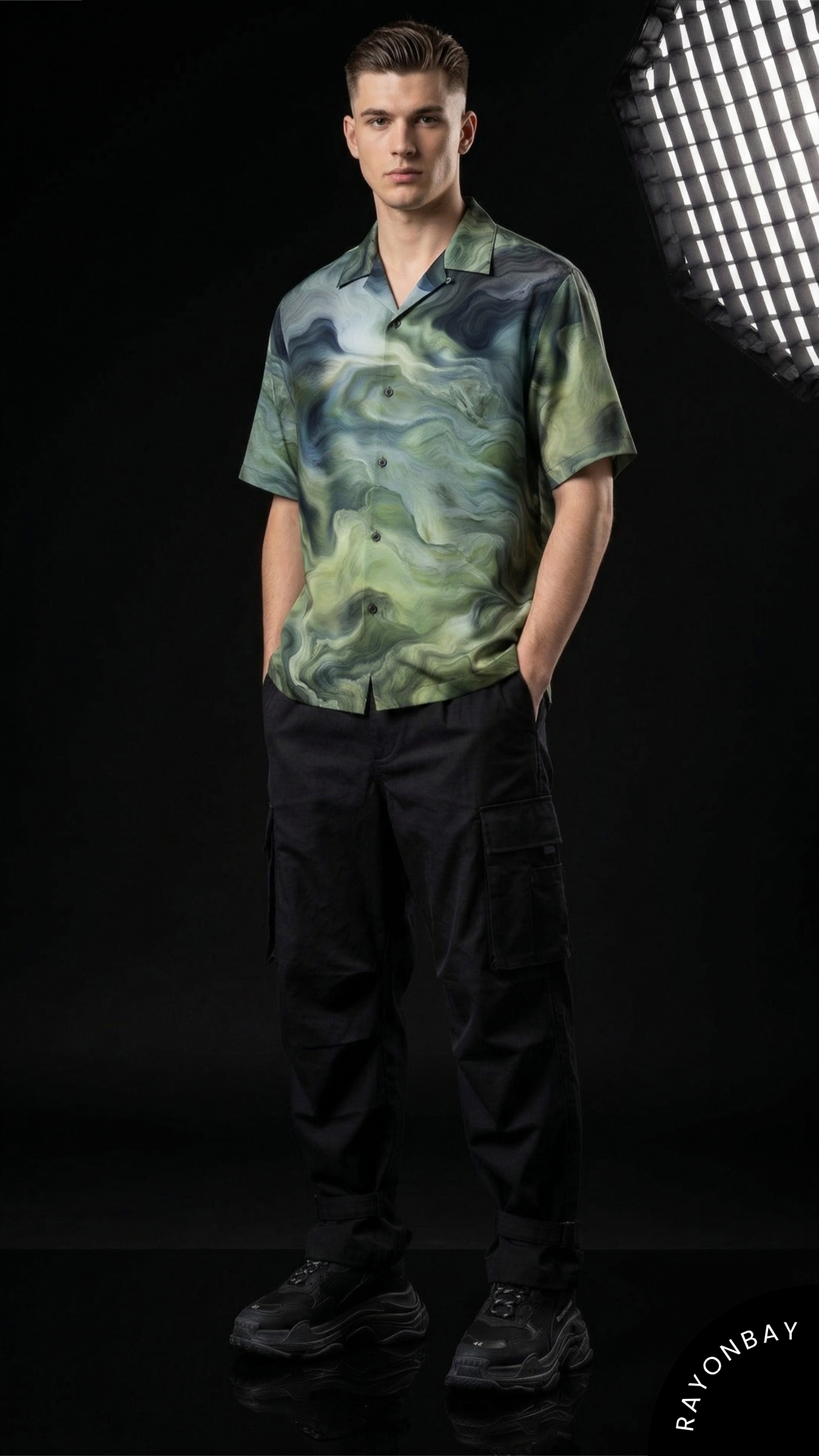 Moss Nebula Aloha Shirt