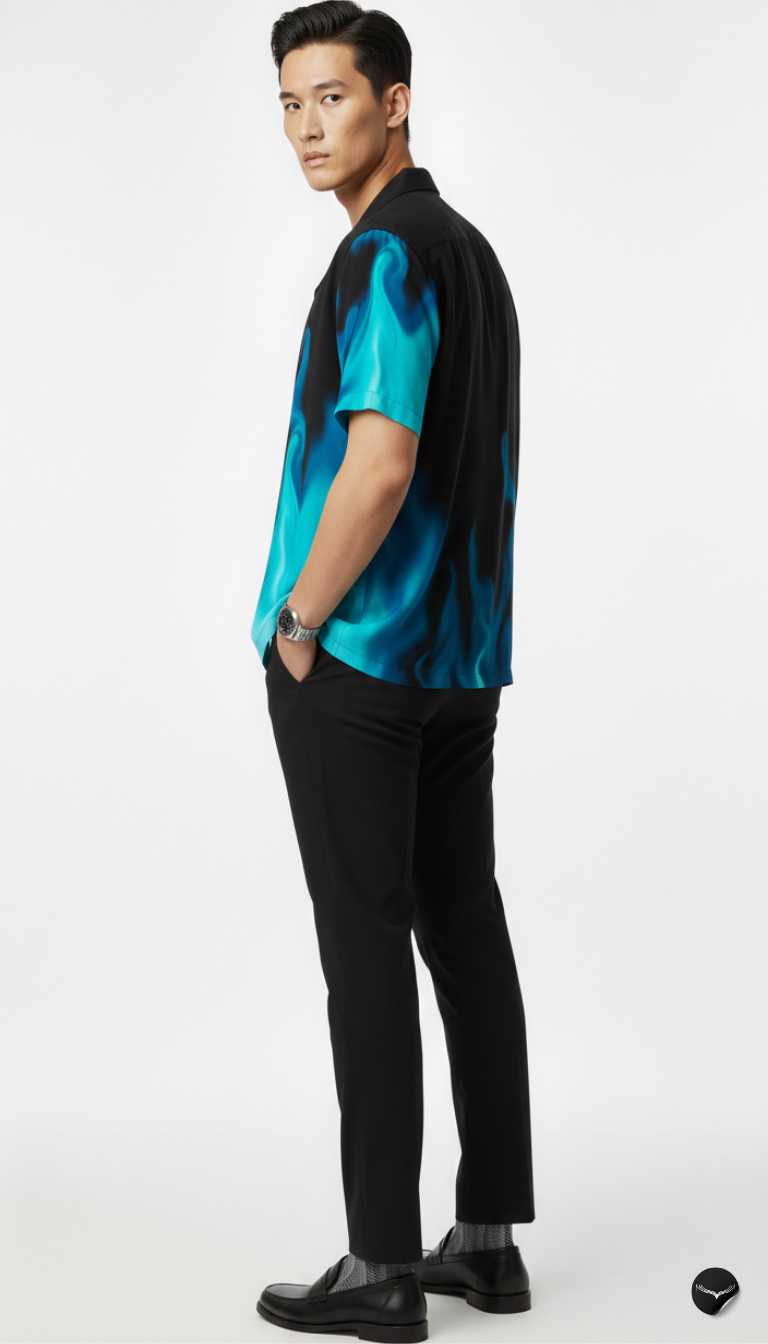 Frost Fire Aloha Shirt