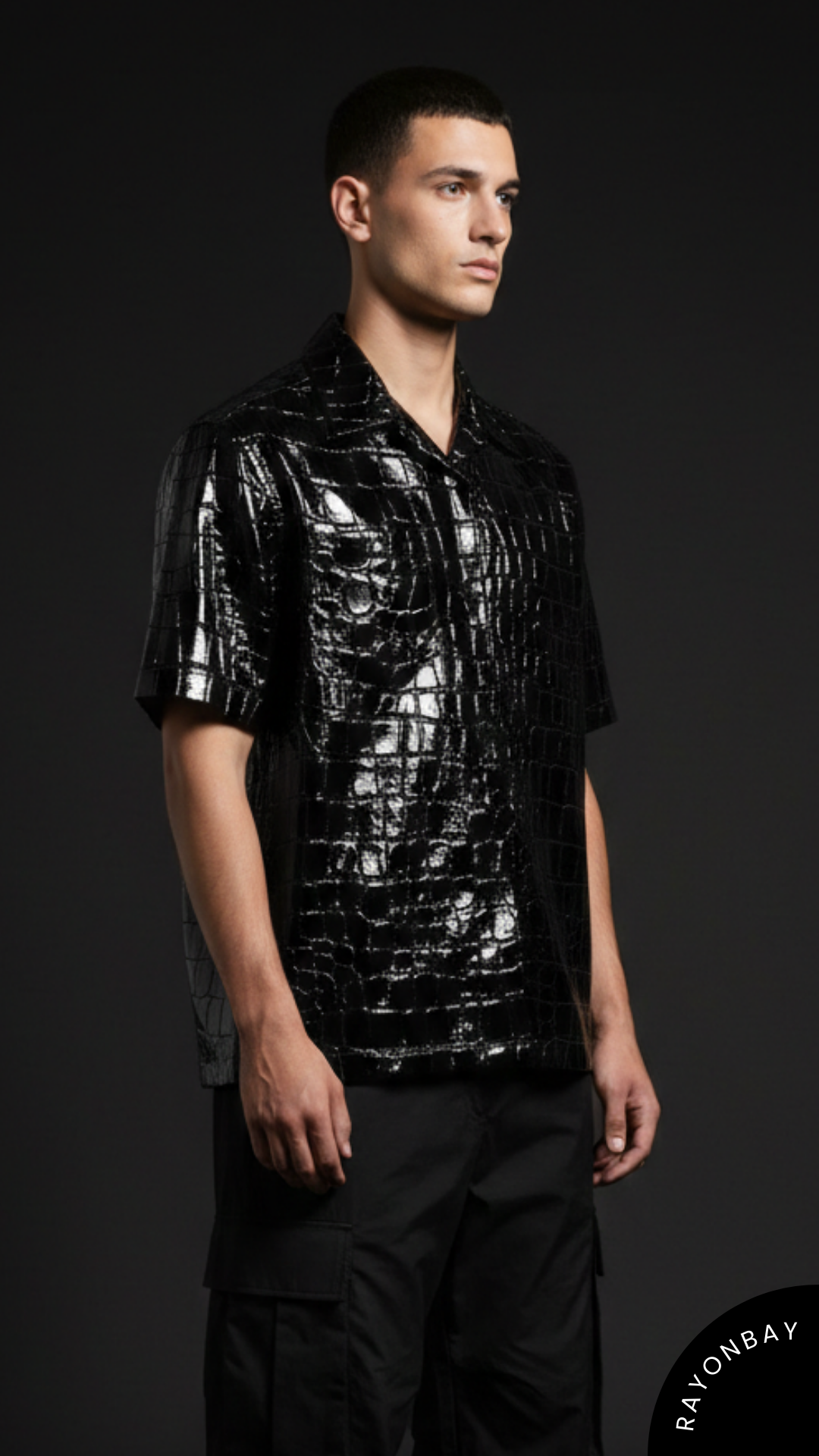 The Black Snake Art Aloha Shirt