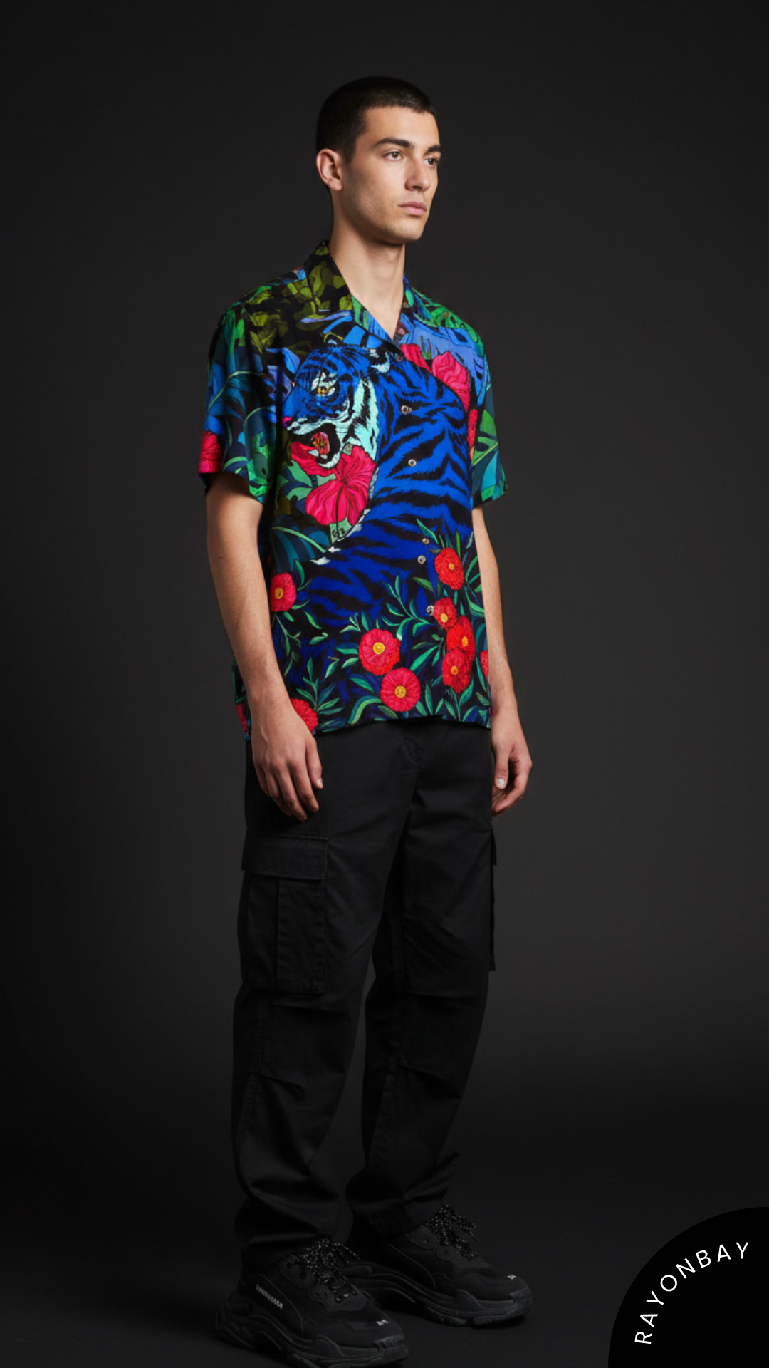 Neon Jungle Art Aloha Shirt
