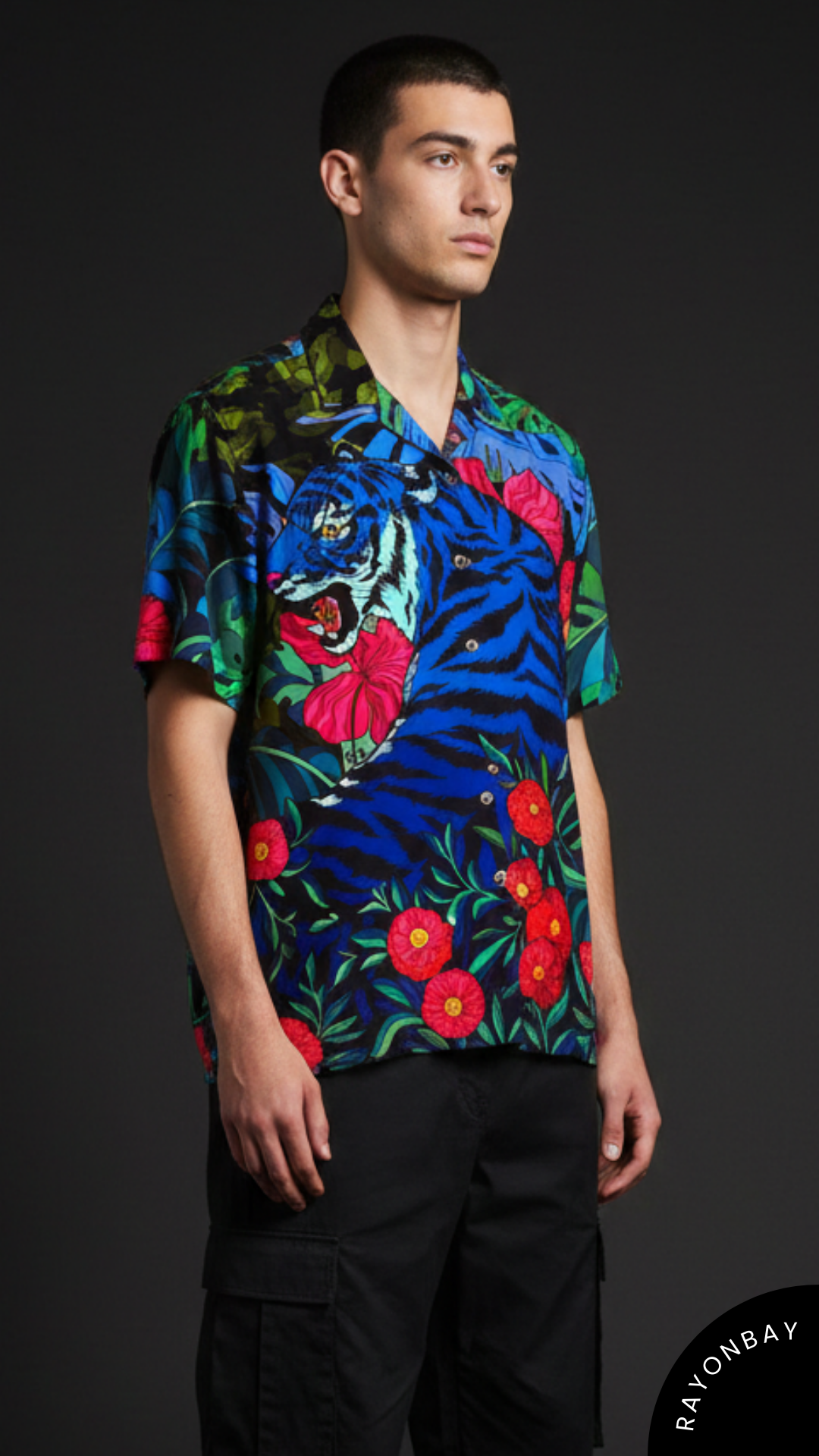 Neon Jungle Art Aloha Shirt
