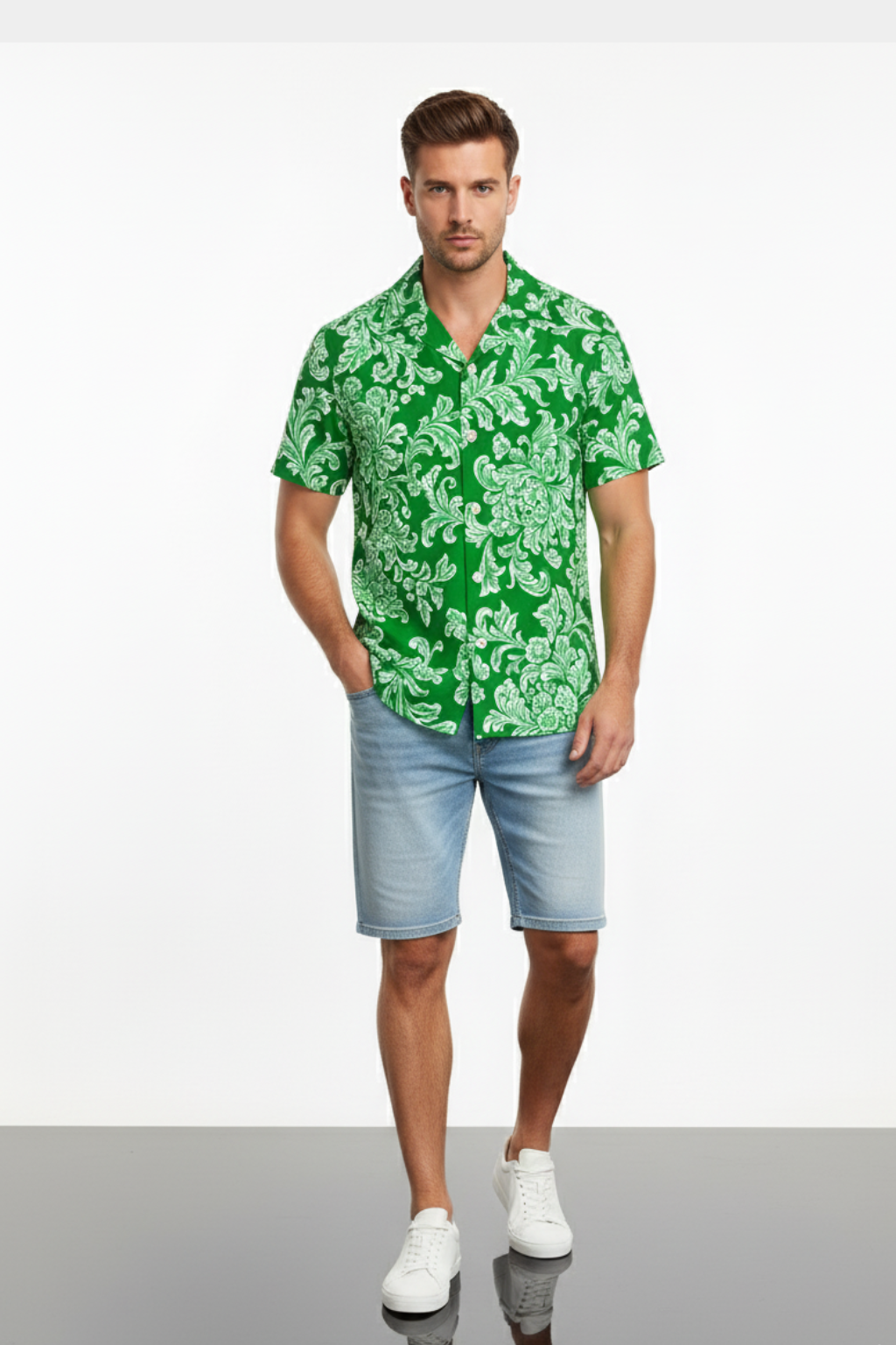 Green Majesty Aloha Shirt