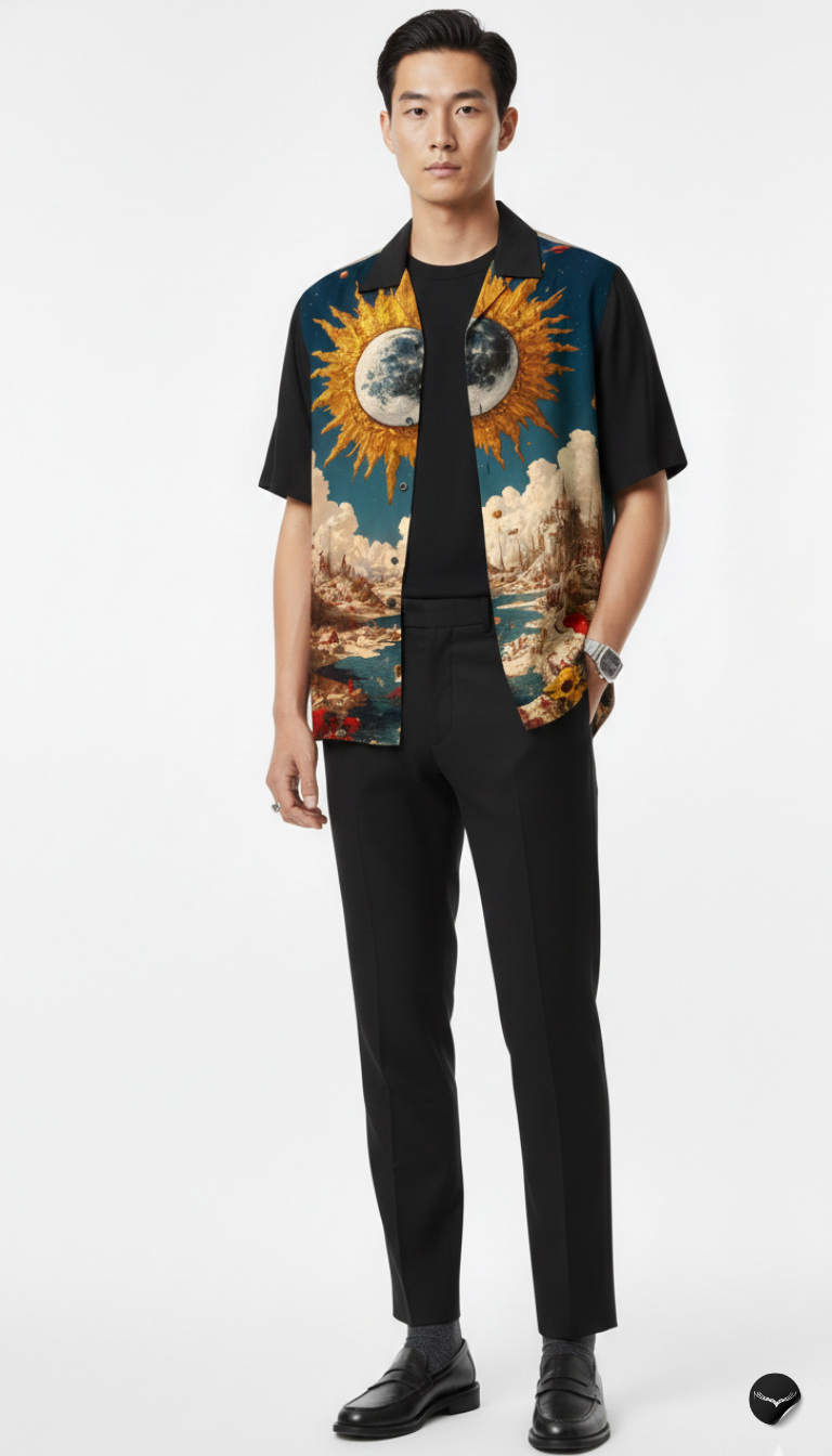 Celestial Eclipse Kingdom Aloha Shirt