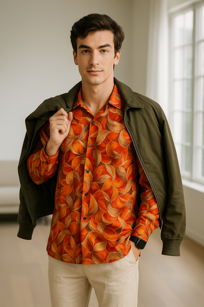 Exclusive 100% Cotton Full Sleeve Digital Print Shirt