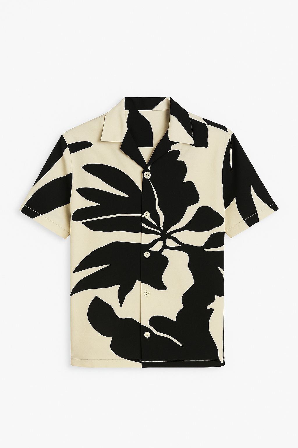 Shadow Leaf Mono Aloha Shirt