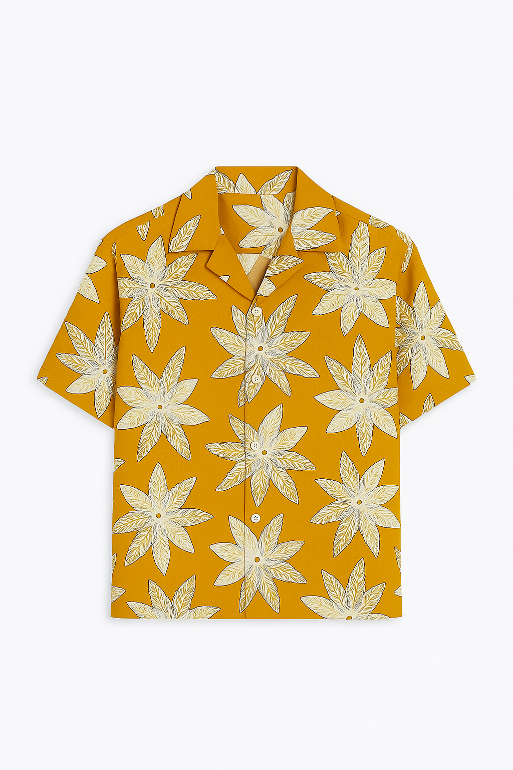 Yellow Floral Aloha Shirt