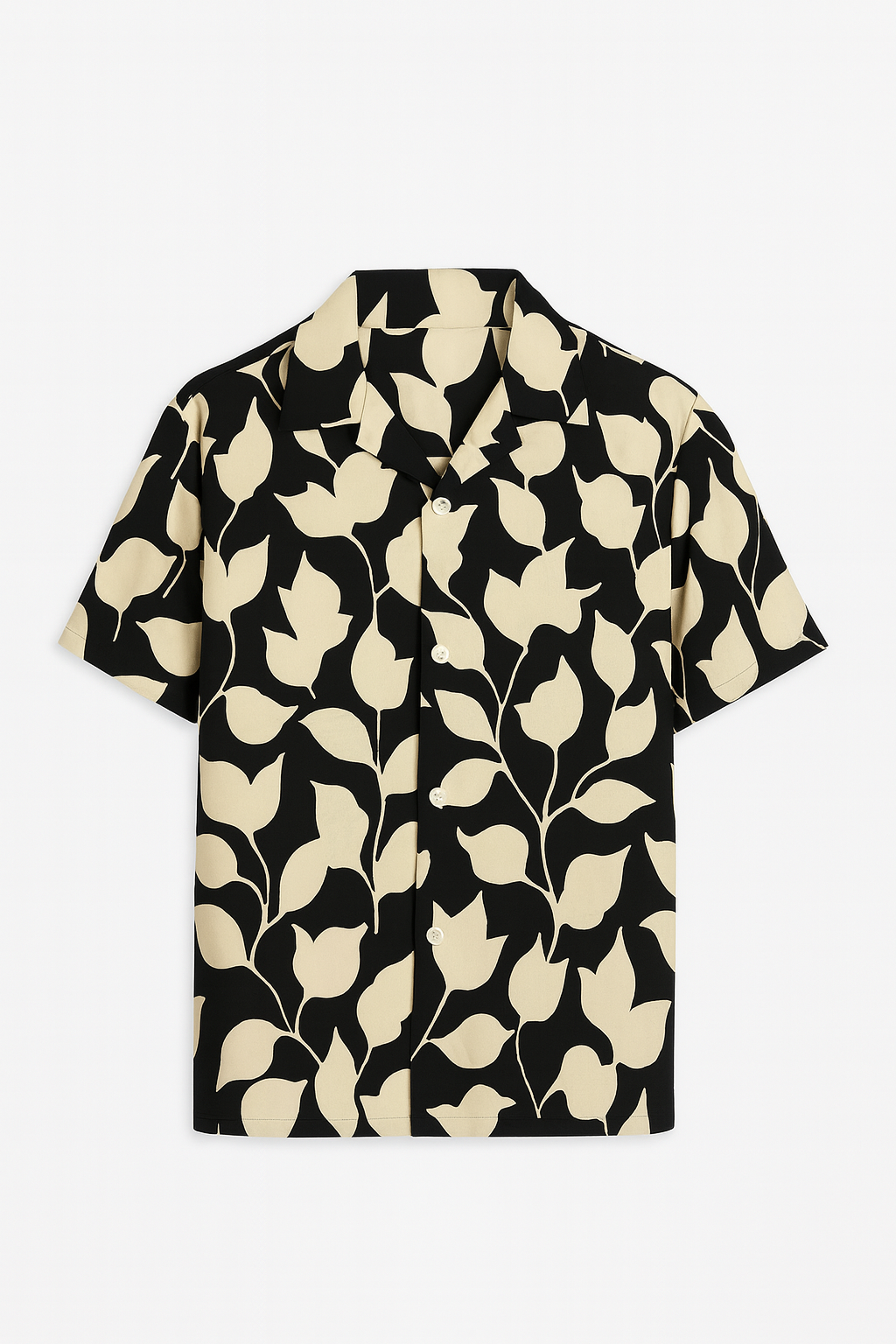 Ivory Leaf Shadow Aloha Shirt