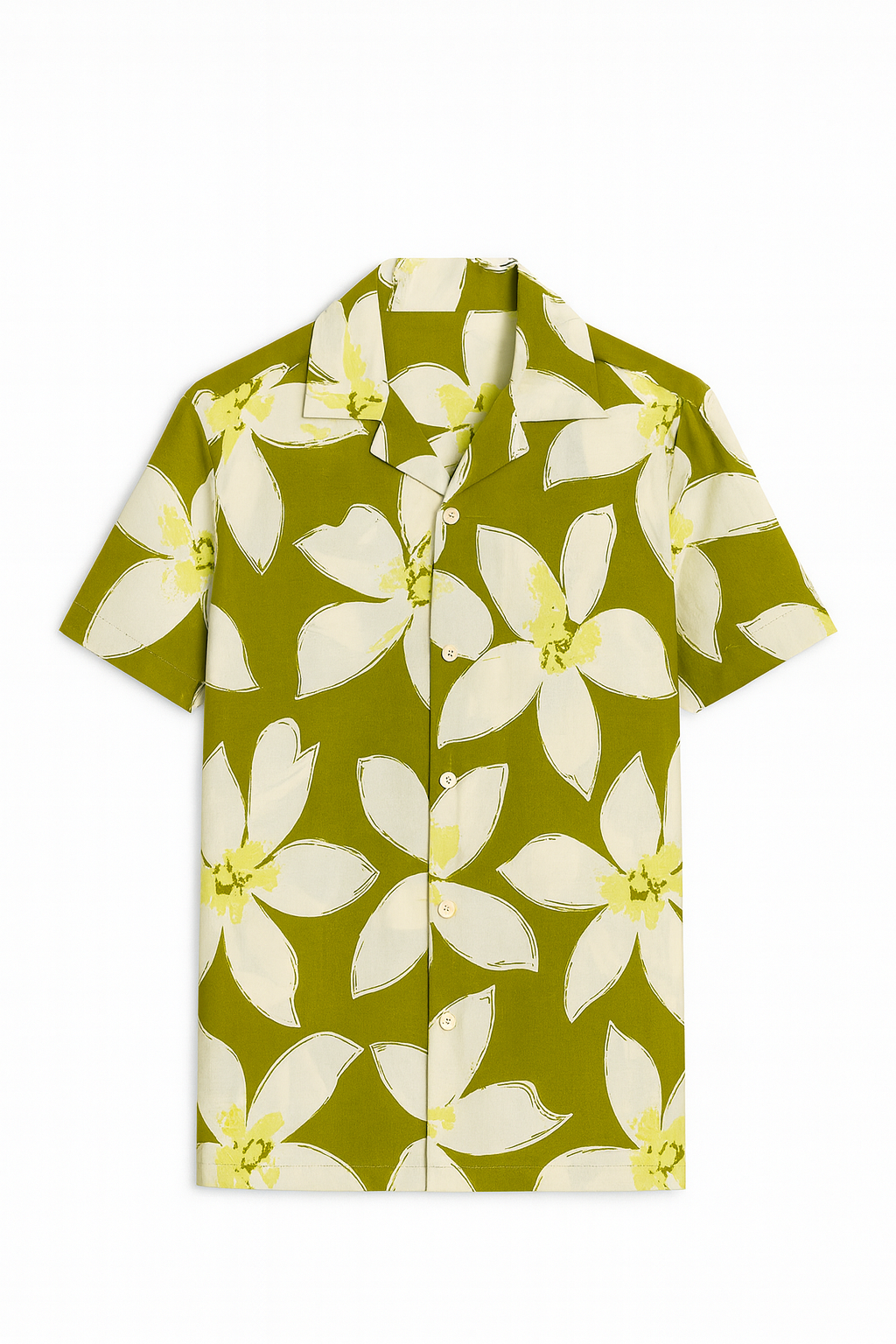 Olive Tropical Aloha Shirt