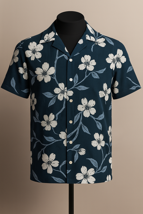 Azure Spring Aloha Shirt