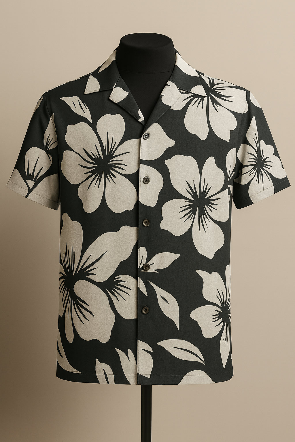 Noir Blossom Aloha Shirt