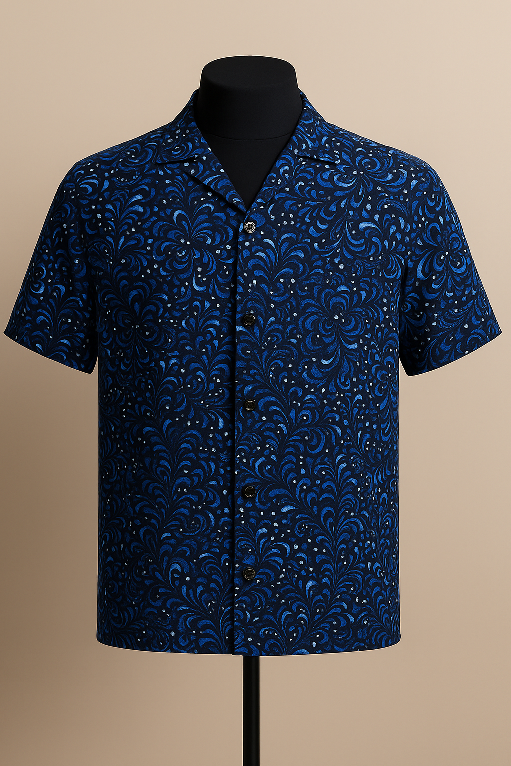 Midnight Cascade Aloha Shirt