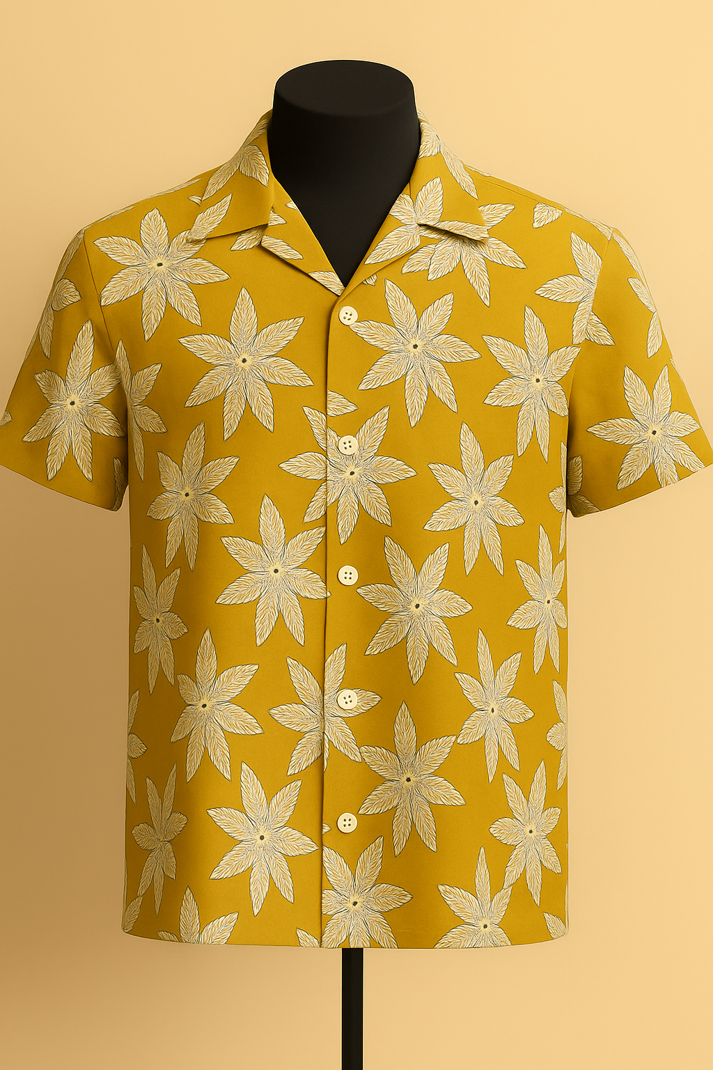 Yellow Floral Aloha Shirt