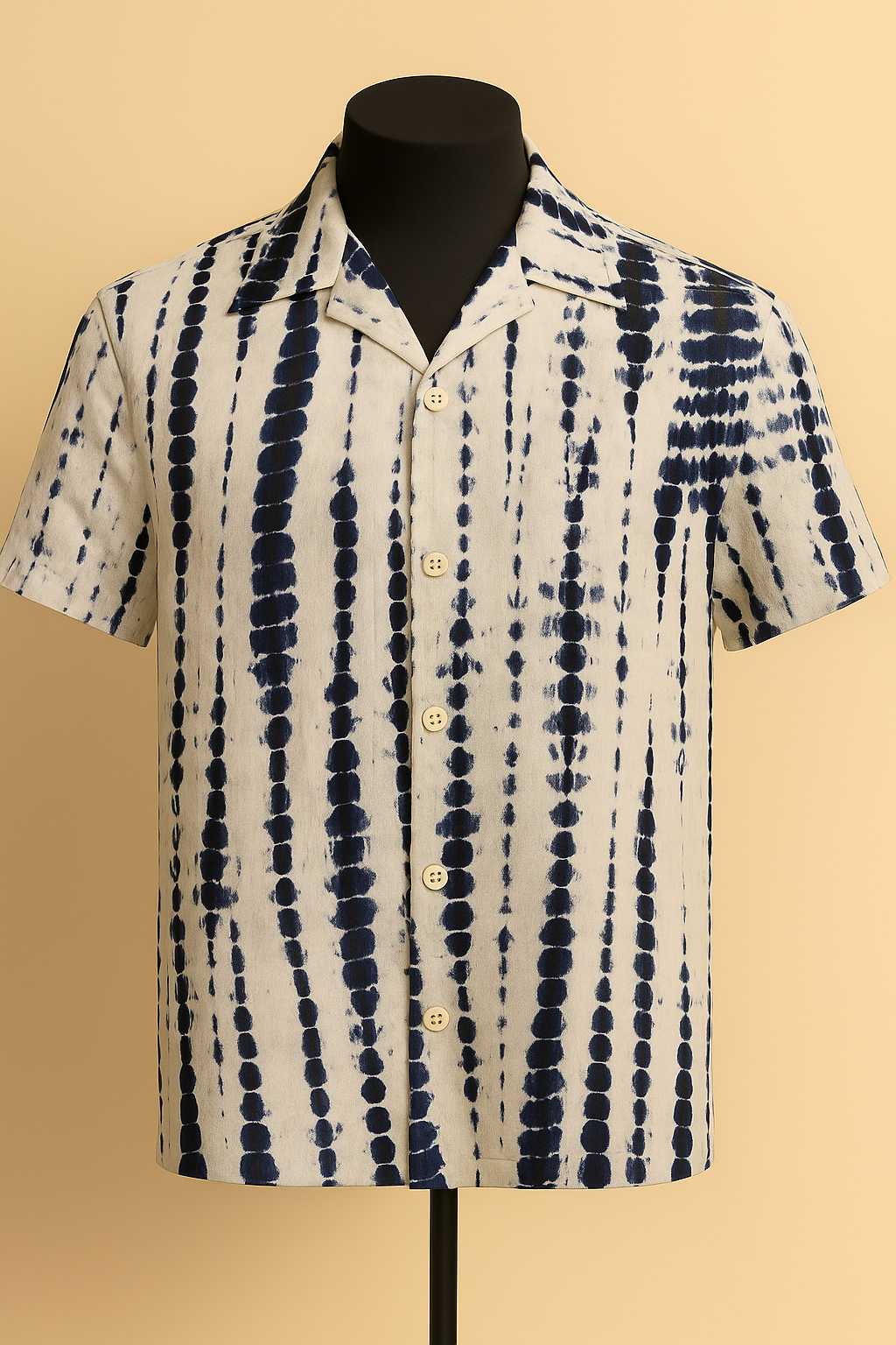Indigo Drift Tie-Dye Aloha Shirt