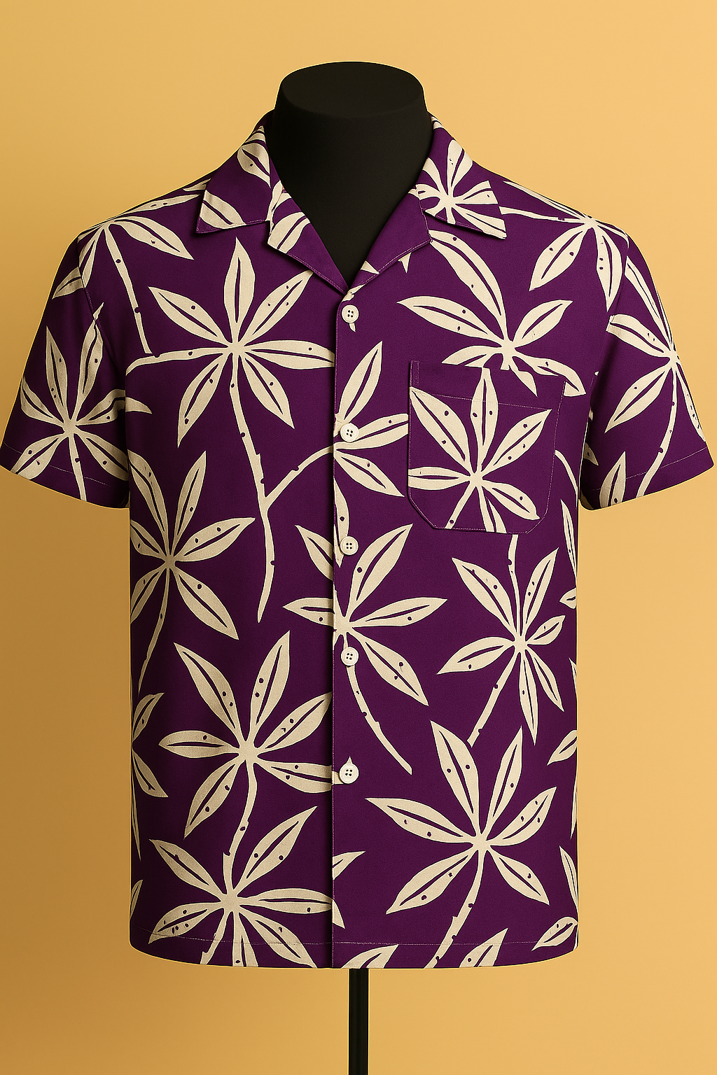 Purple Martini Aloha Shirt ( 100% Rayon Fabric )