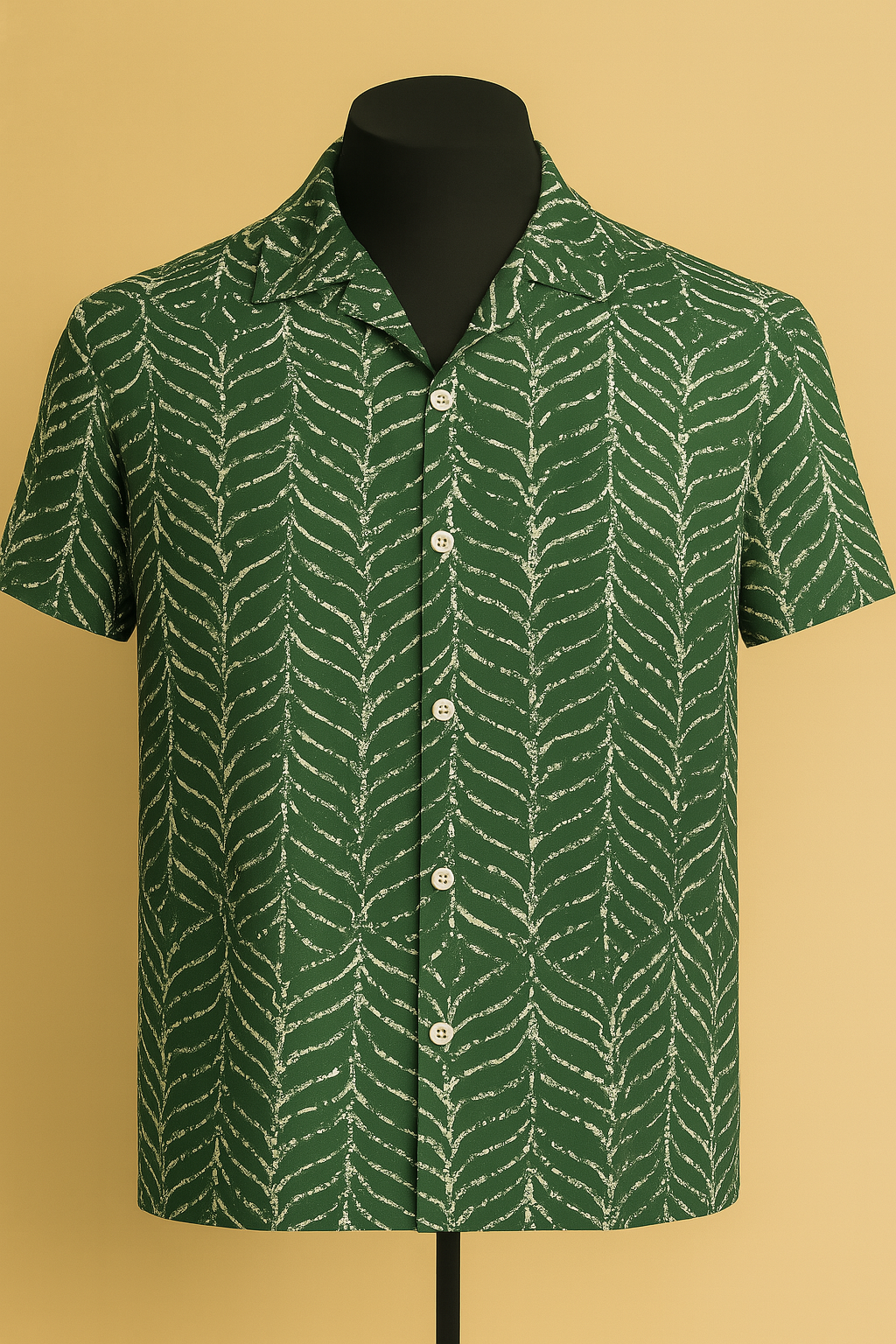 Canopy Grid Aloha Shirt ( 100% Rayon Fabric )