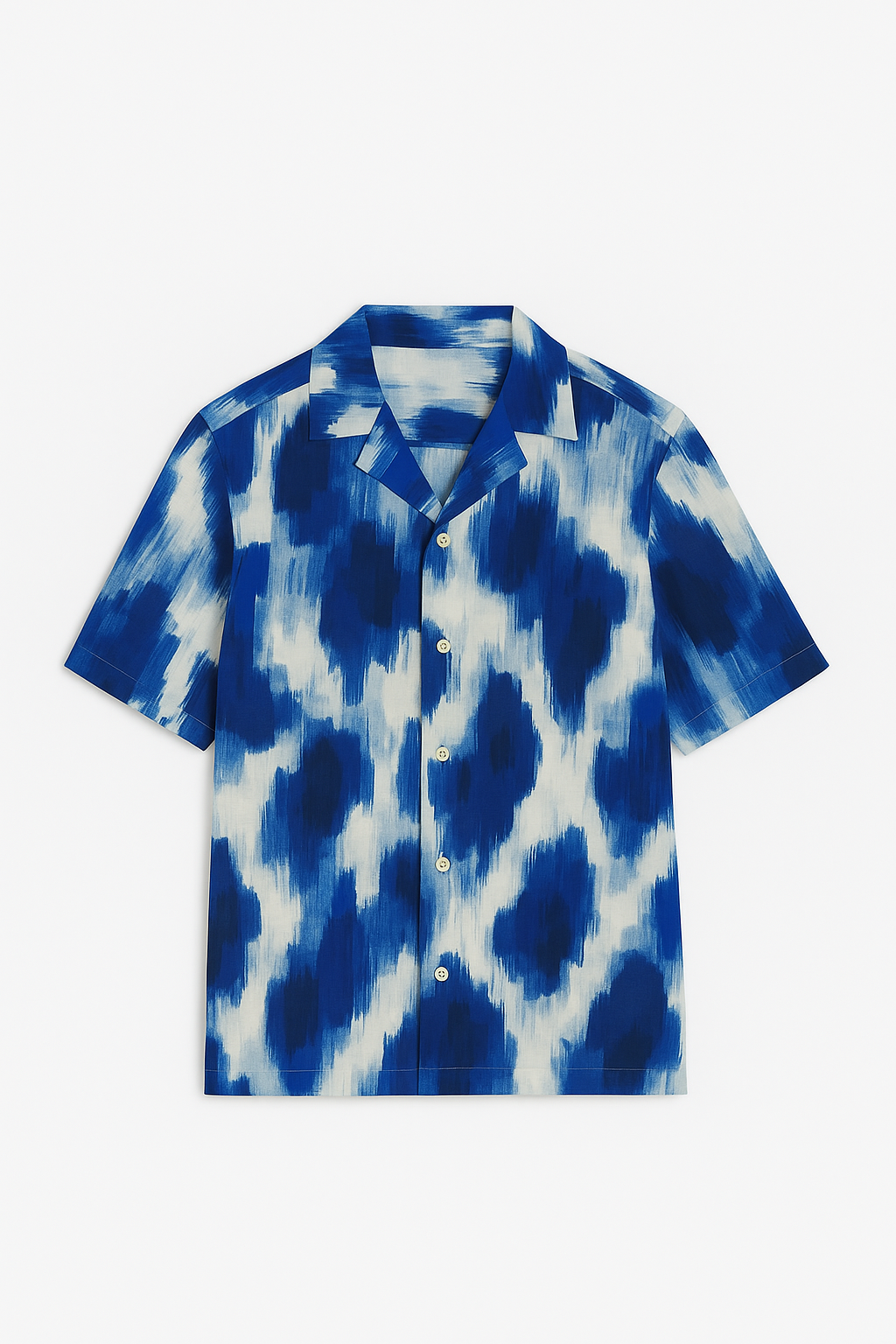 Blue Tie Dye Aloha Shirt