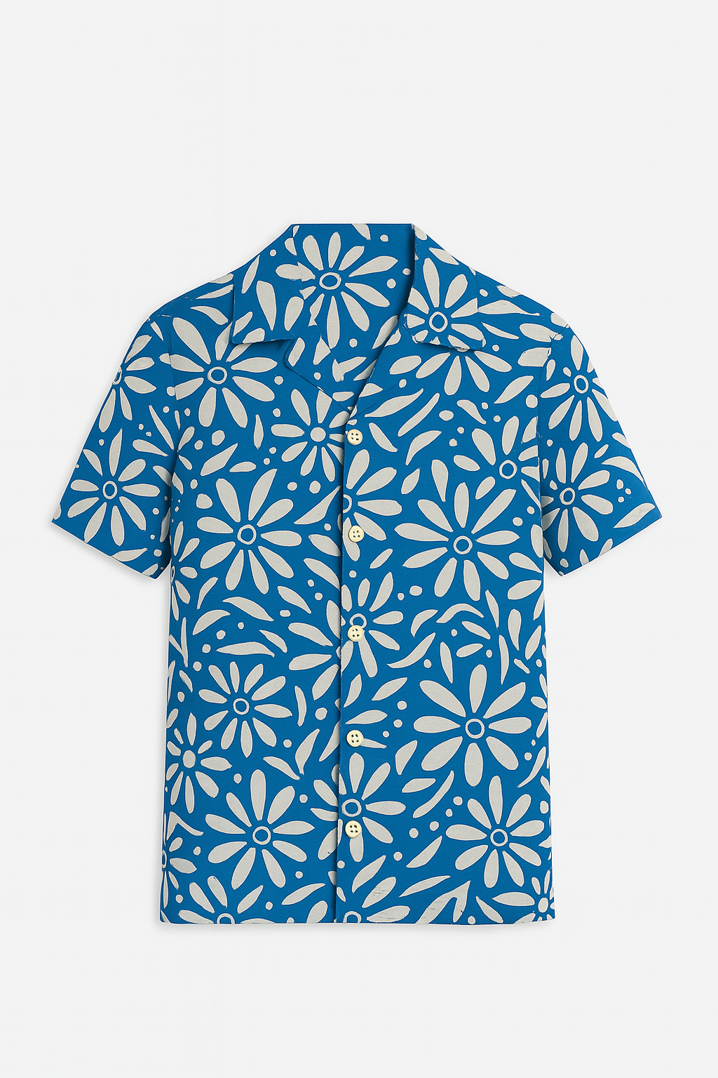 Blue Blossom Breeze Aloha Shirt
