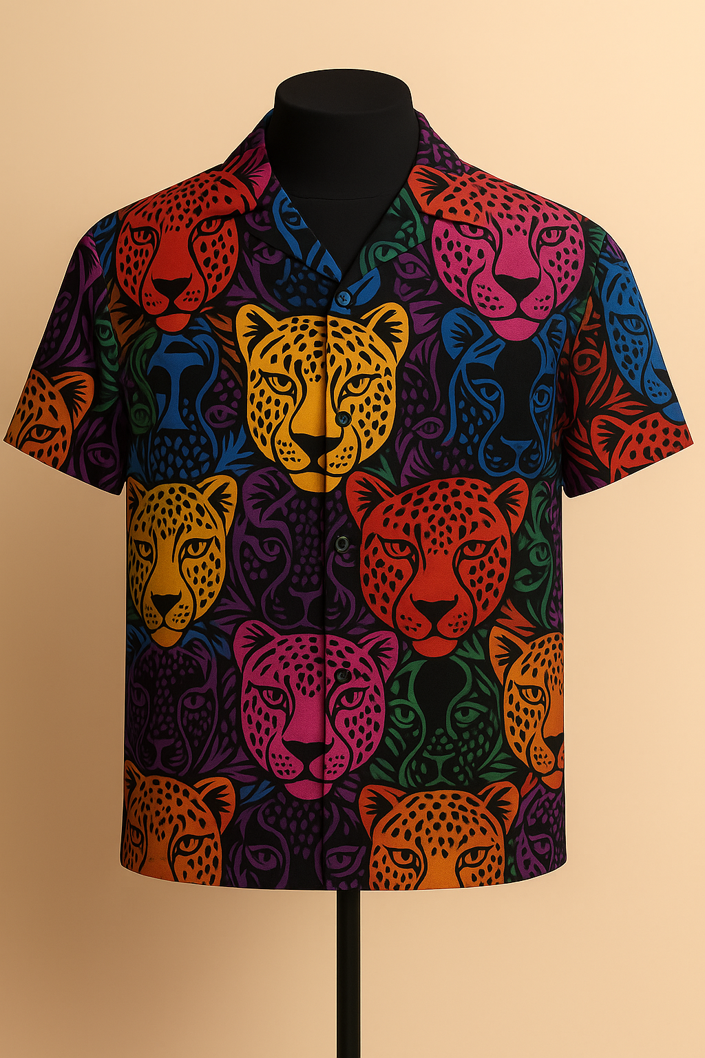 Multicoloured Leopoard Aloha Shirt