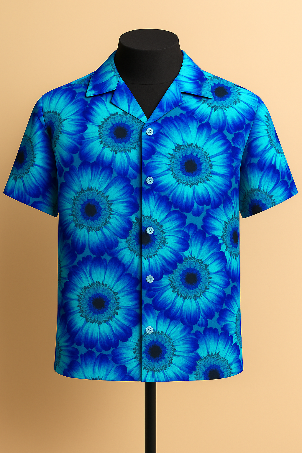 Blue Bloom Aloha Shirt