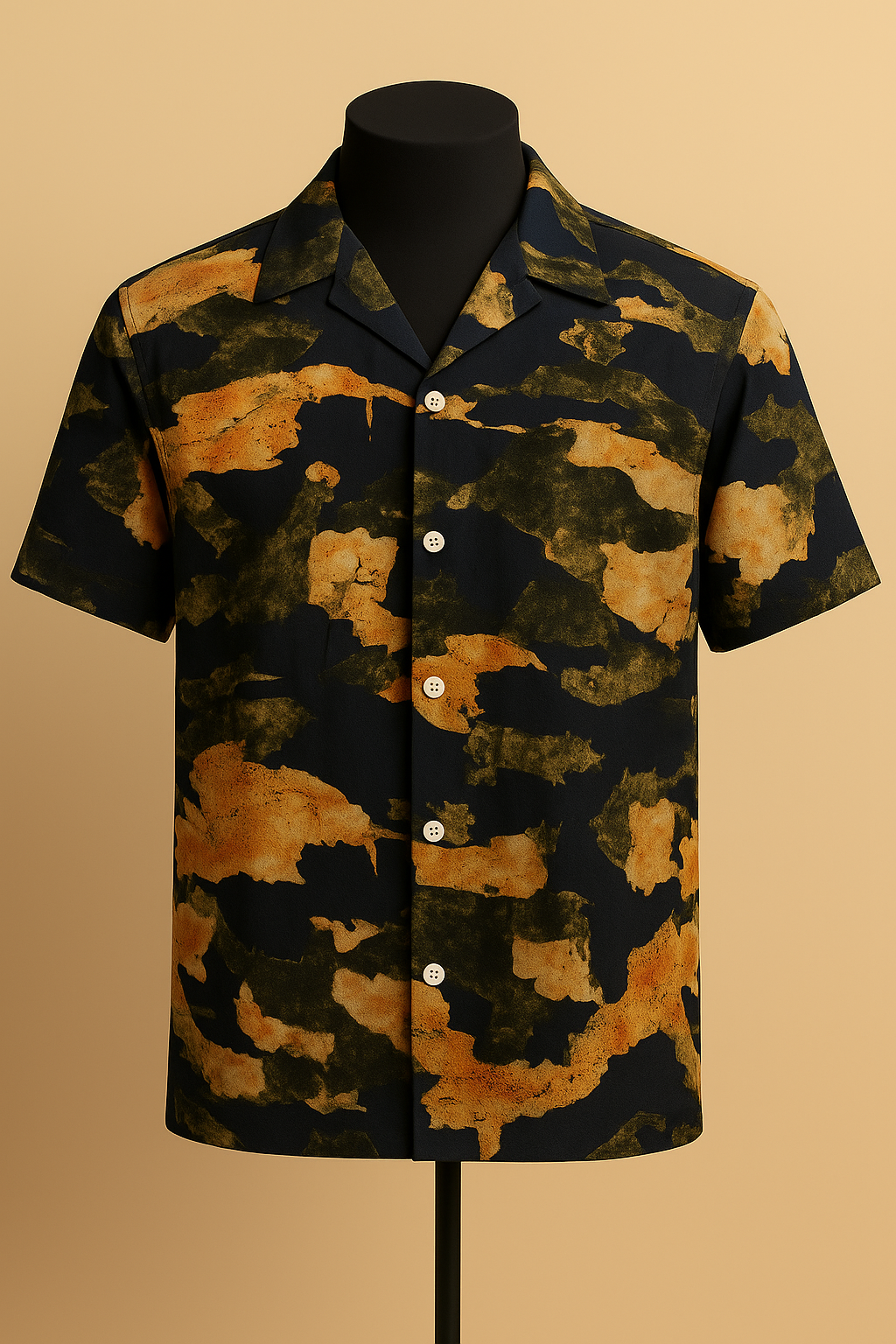 Rust Storm Aloha Shirt( 100% Rayon Fabric )
