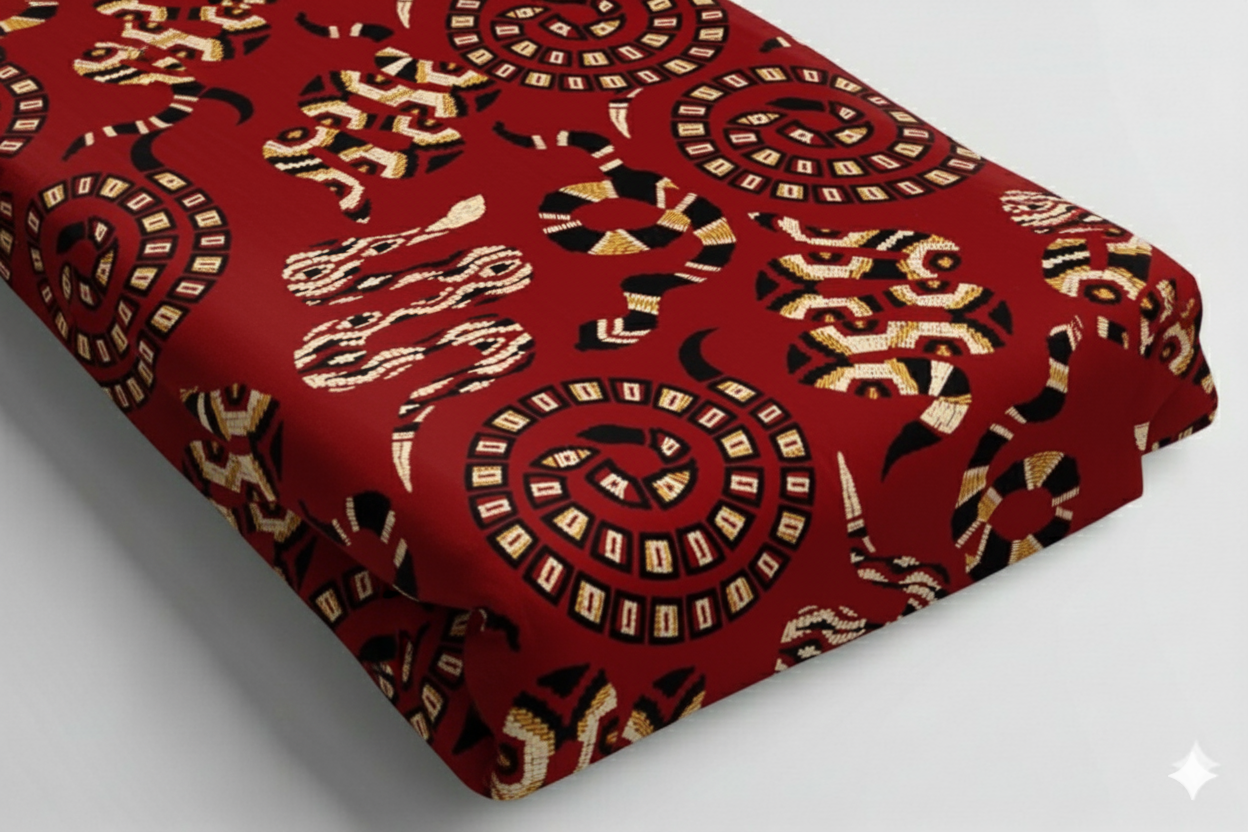 Viper's Coil Print Fabric