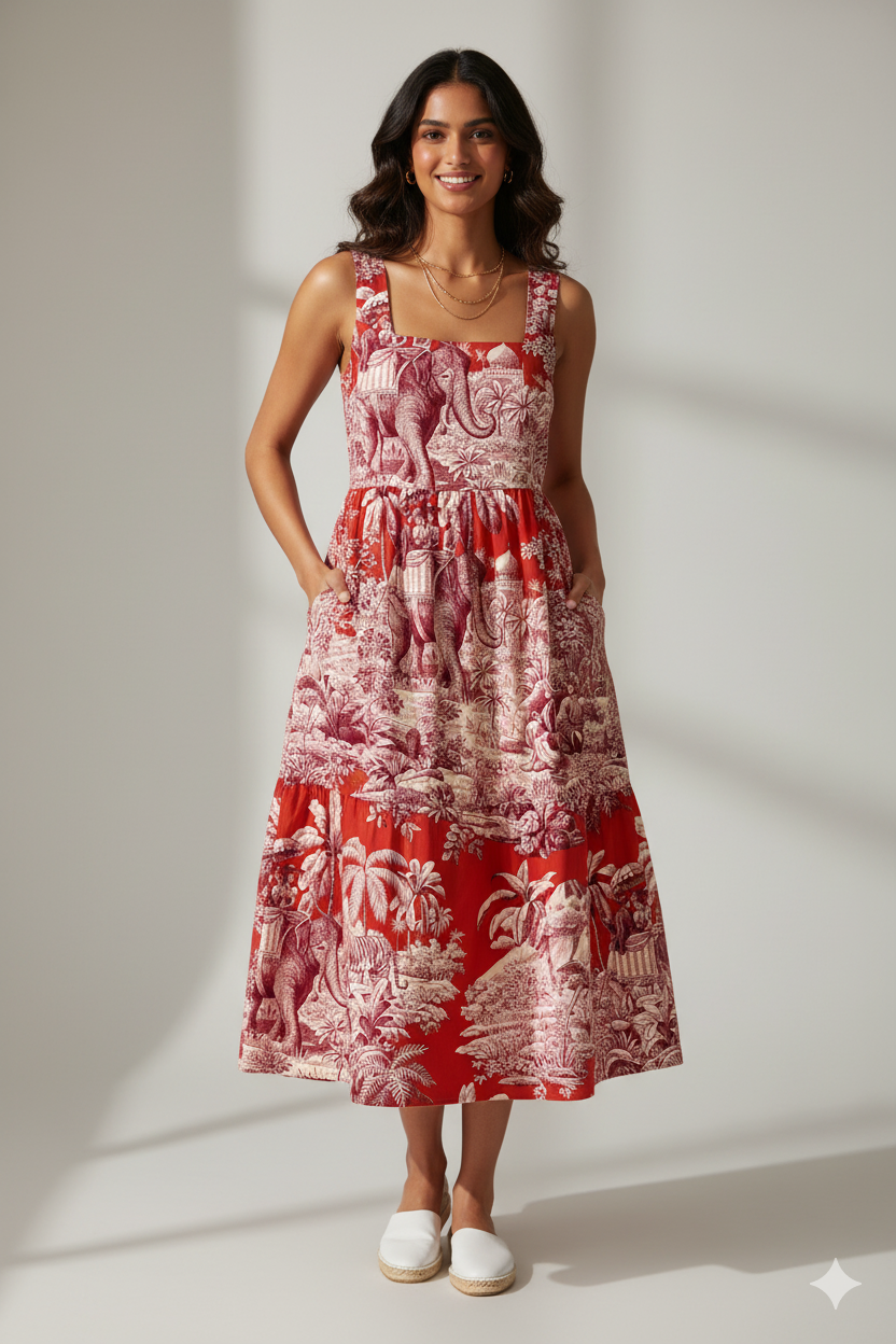 Imperial Indian Toile Print Fabric