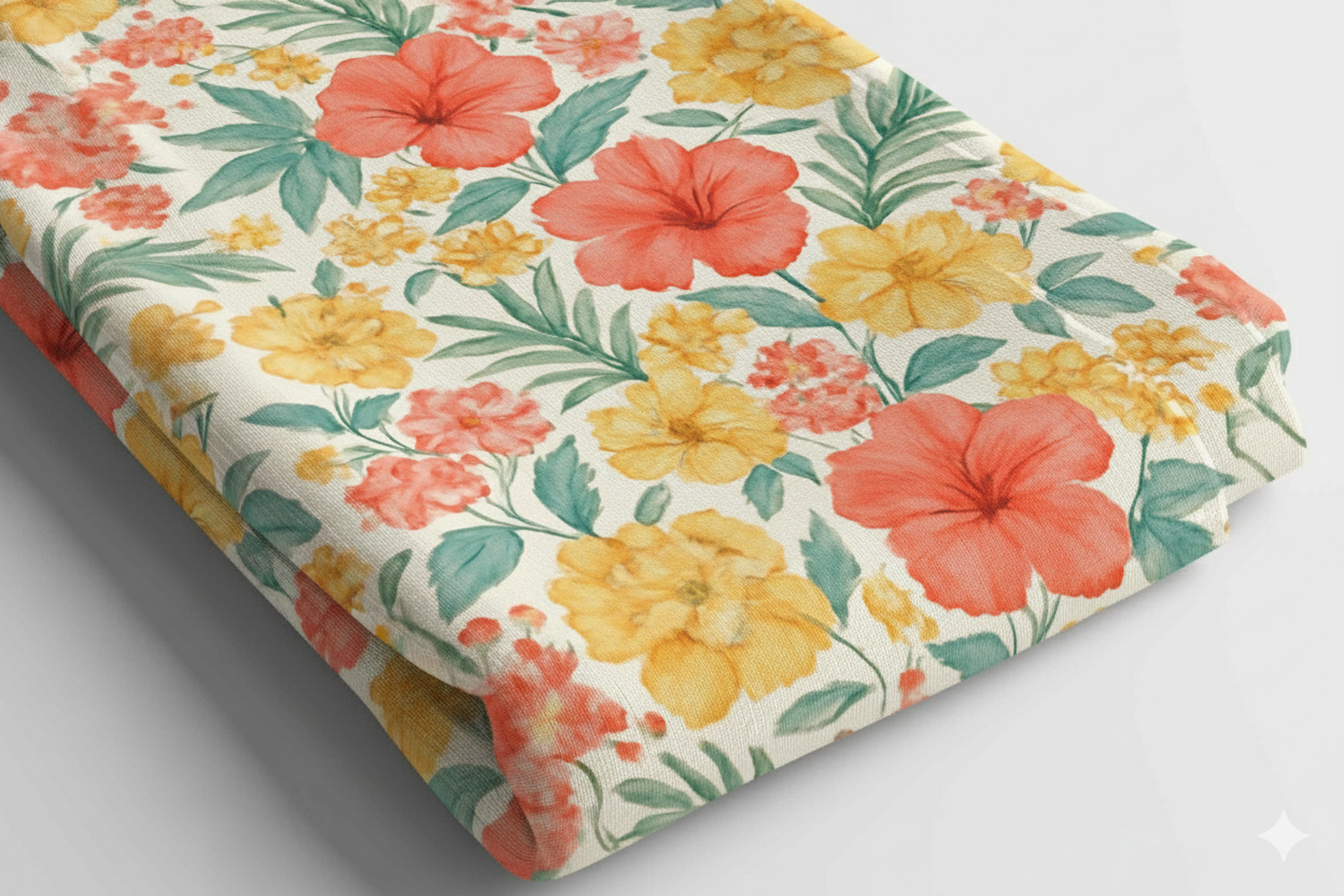 Tropical Bloom Harmony Print Fabric