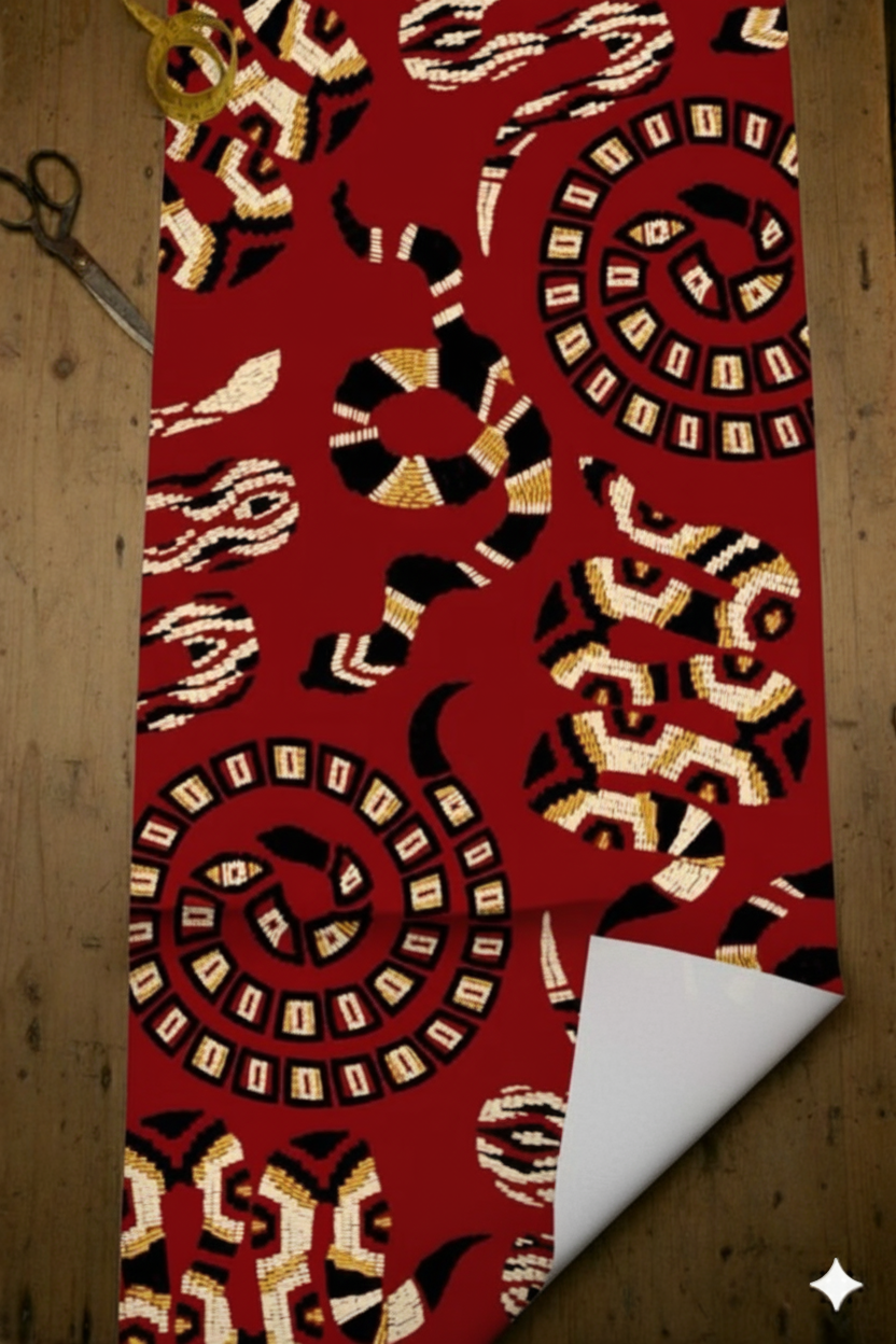 Viper's Coil Print Fabric