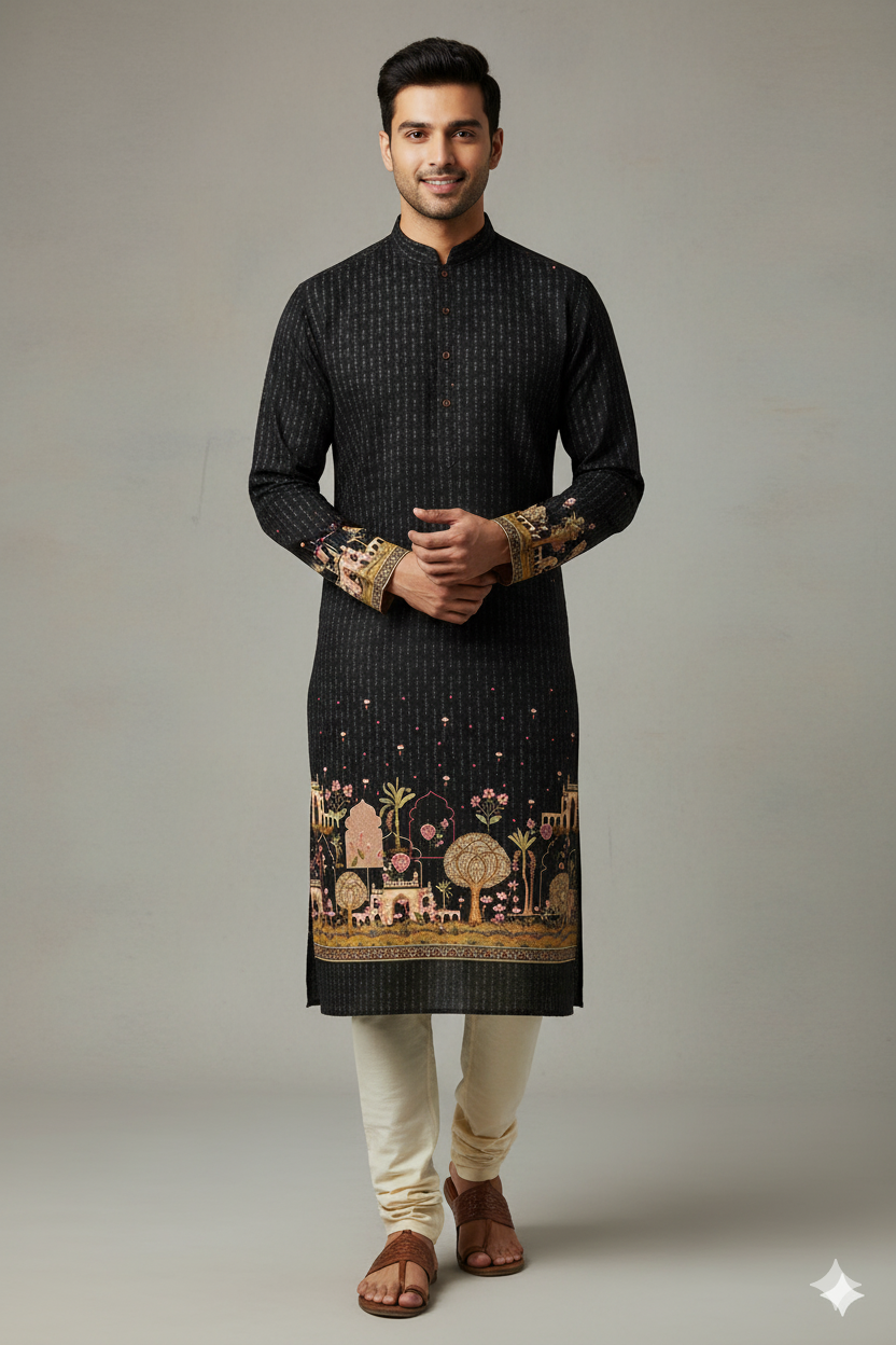Mughal Garden Serenade Print Fabric