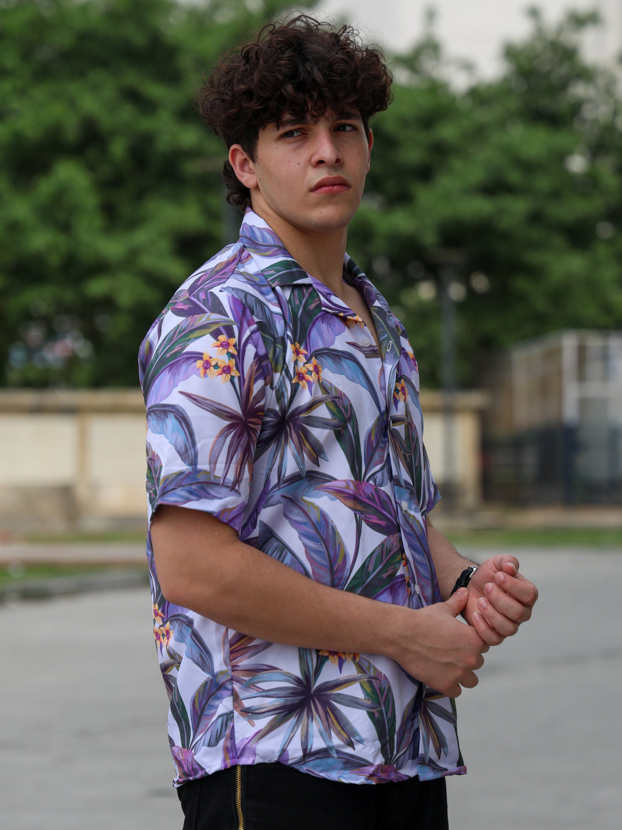 Hawaiian Floral Aloha Shirt ( New )