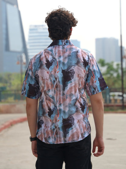 Abstract Stone Art Aloha Shirt ( New )