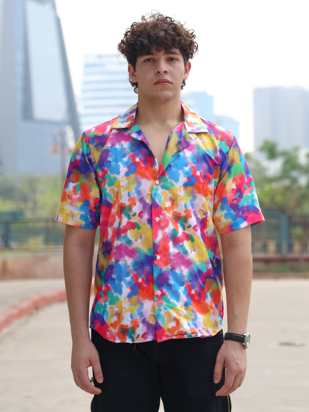 Colourful Paint Art Aloha Shirt ( New )